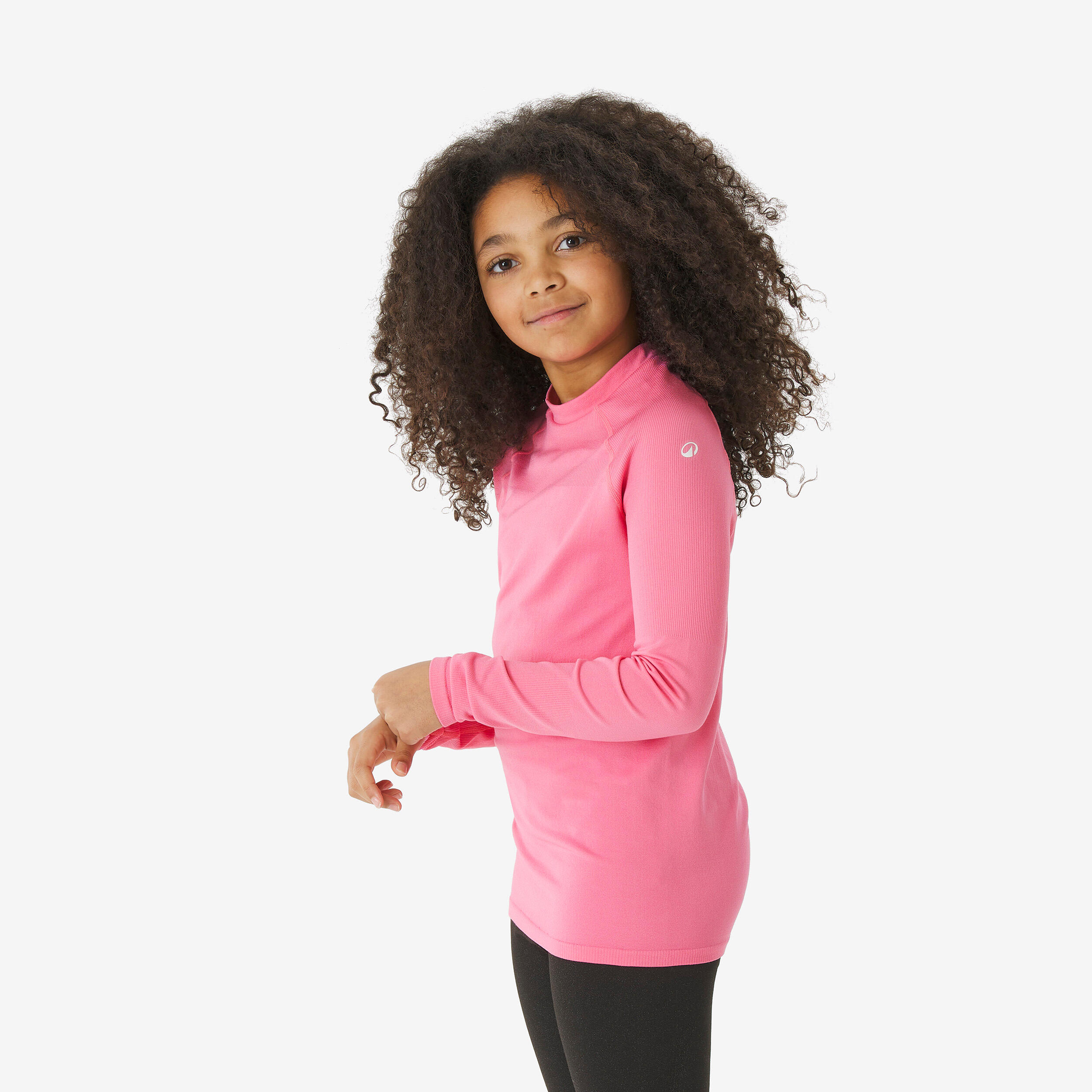 Camisola Térmica de Ski Criança - BL500 seamless Rosa  7/11