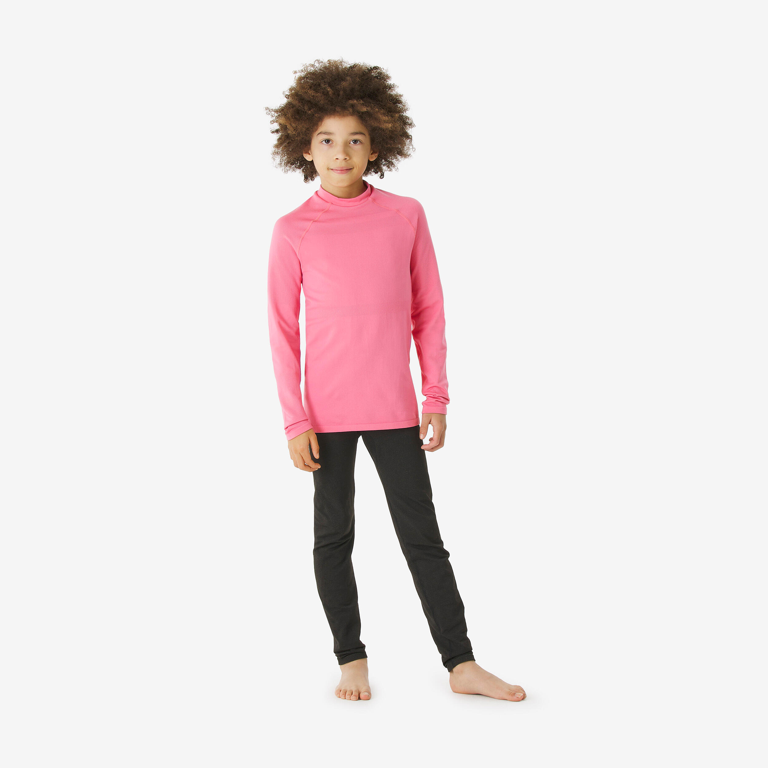 Camisola Térmica de Ski Criança - BL500 seamless Rosa  3/11