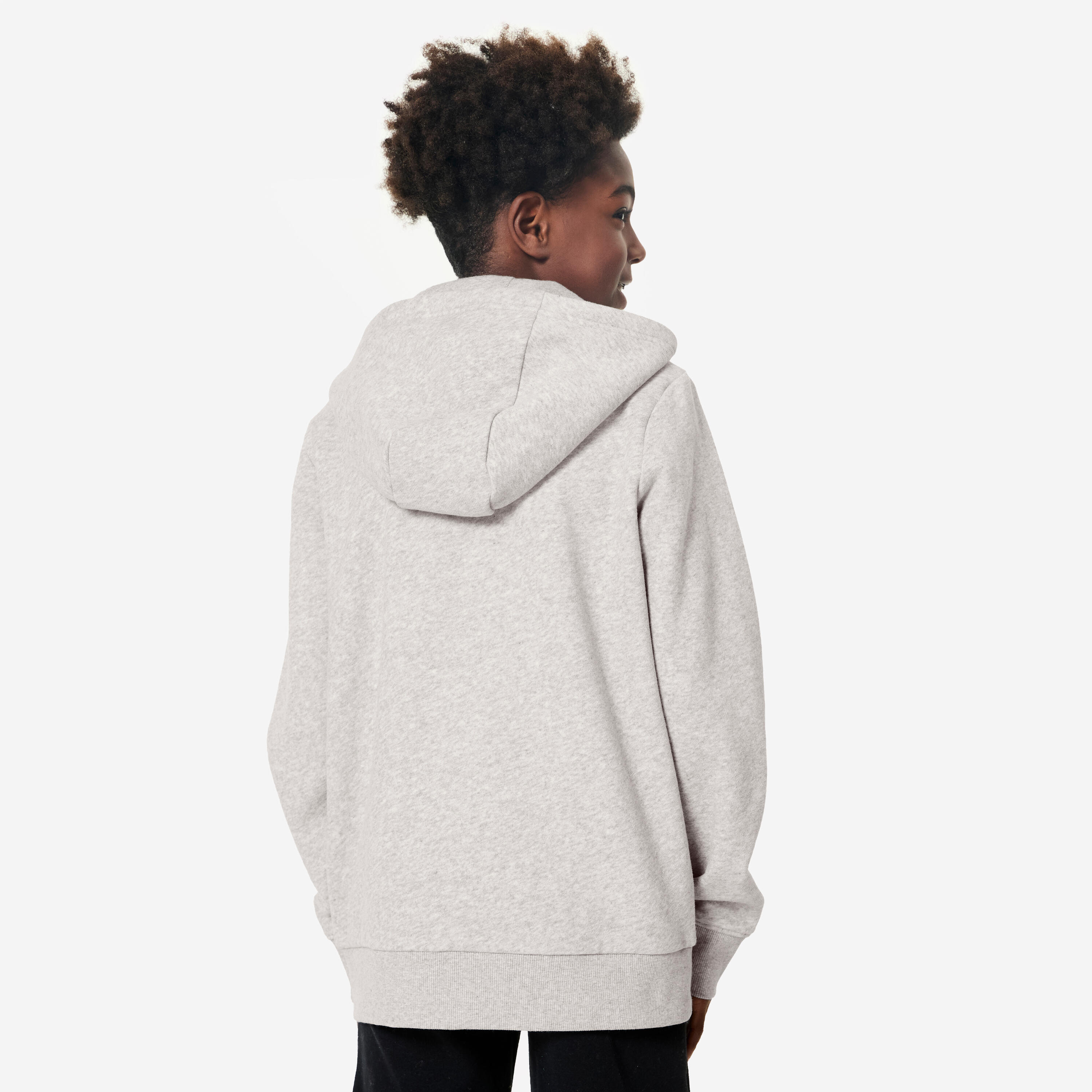 Felpa bambino con zip leggera grigia 4/8