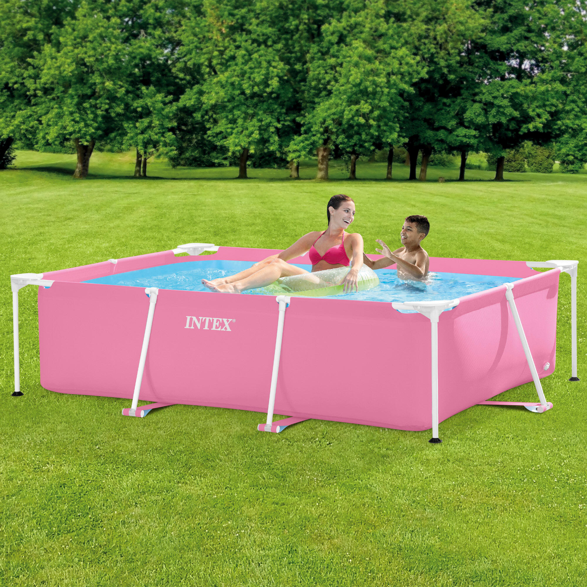 Piscina desmontable rectangular rosa 1.662 L Small Frame INTEX - CD 3/4