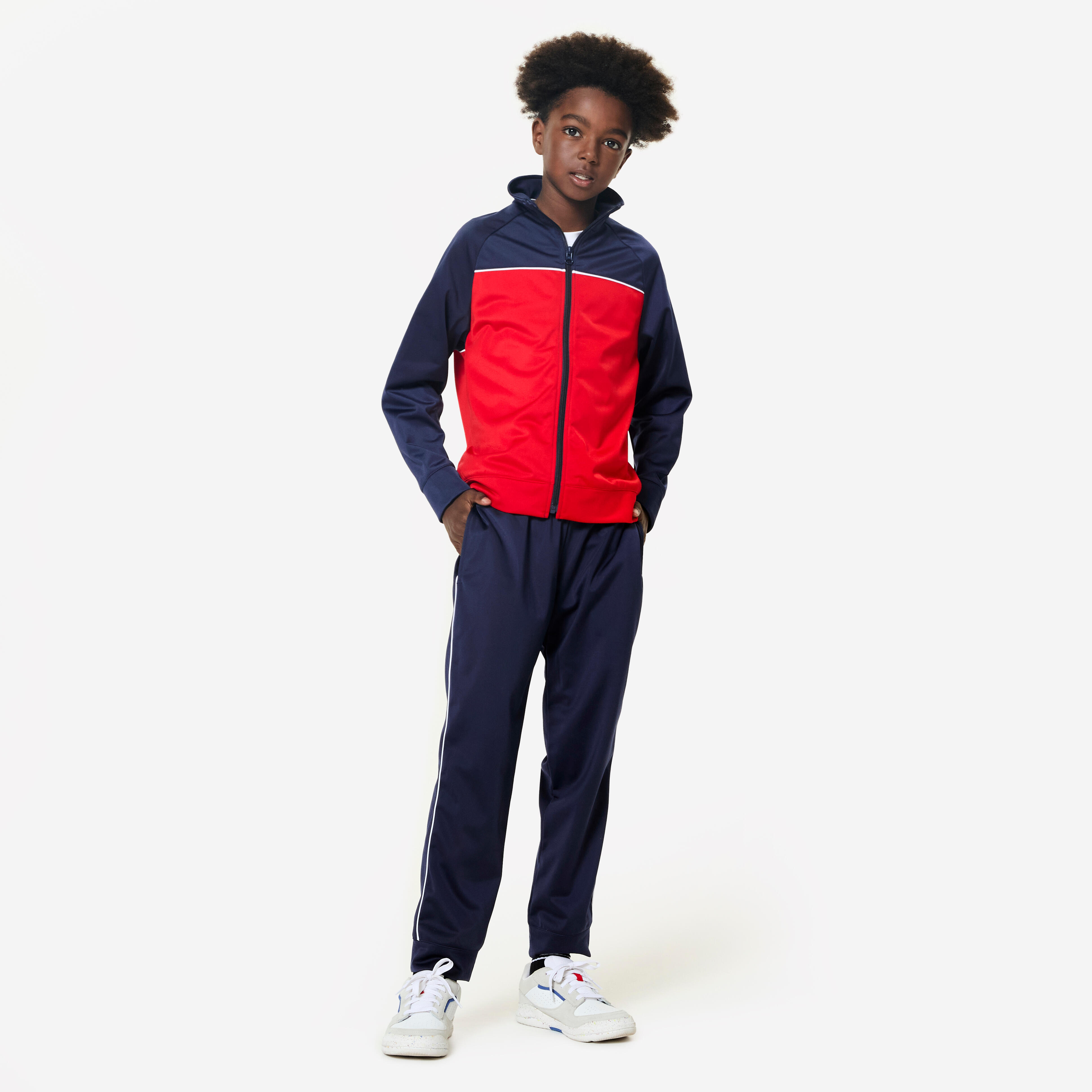 Kids' Two-Tone Tracksuit - Red/Blue