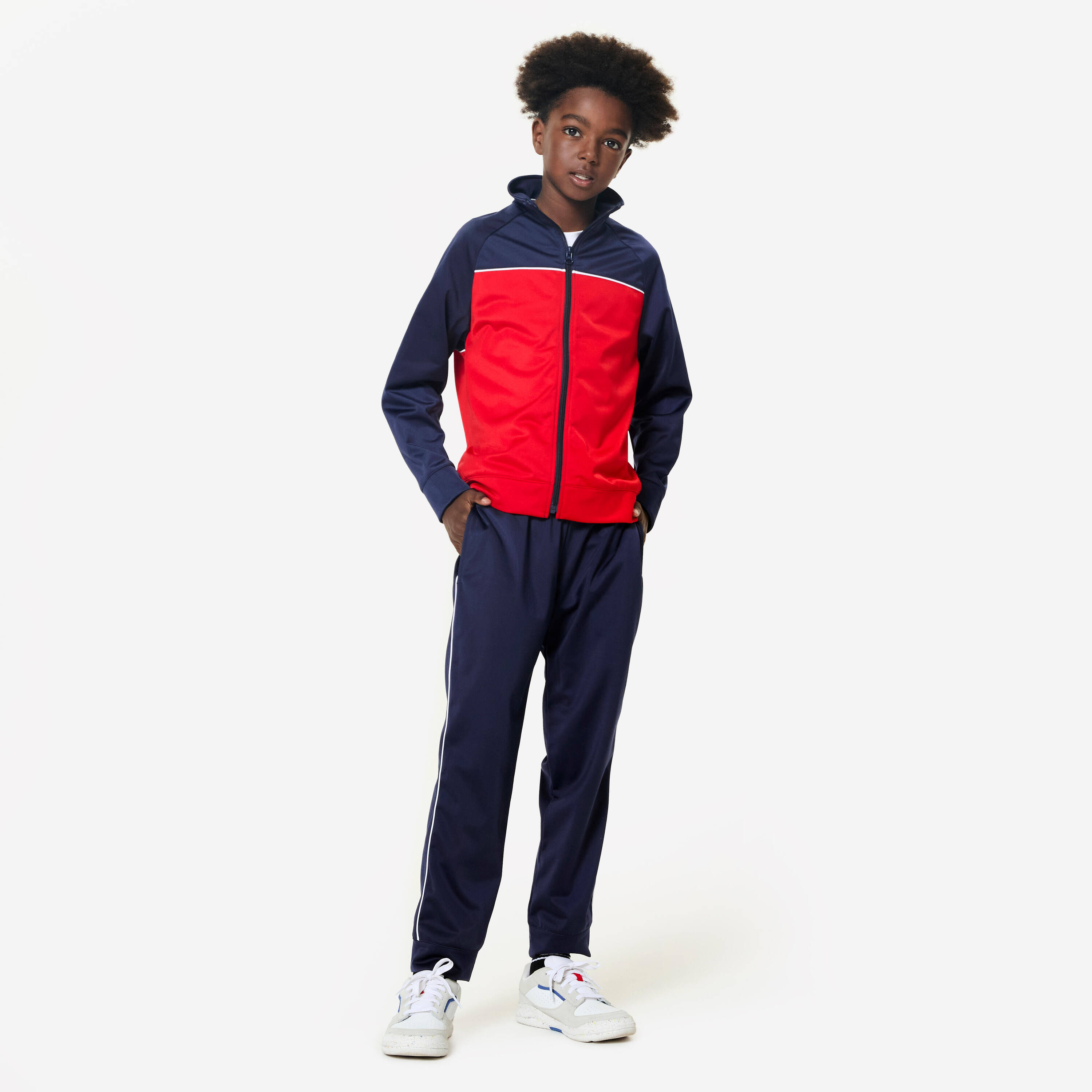 Kids' Two-Tone Tracksuit - Red/Blue -  1