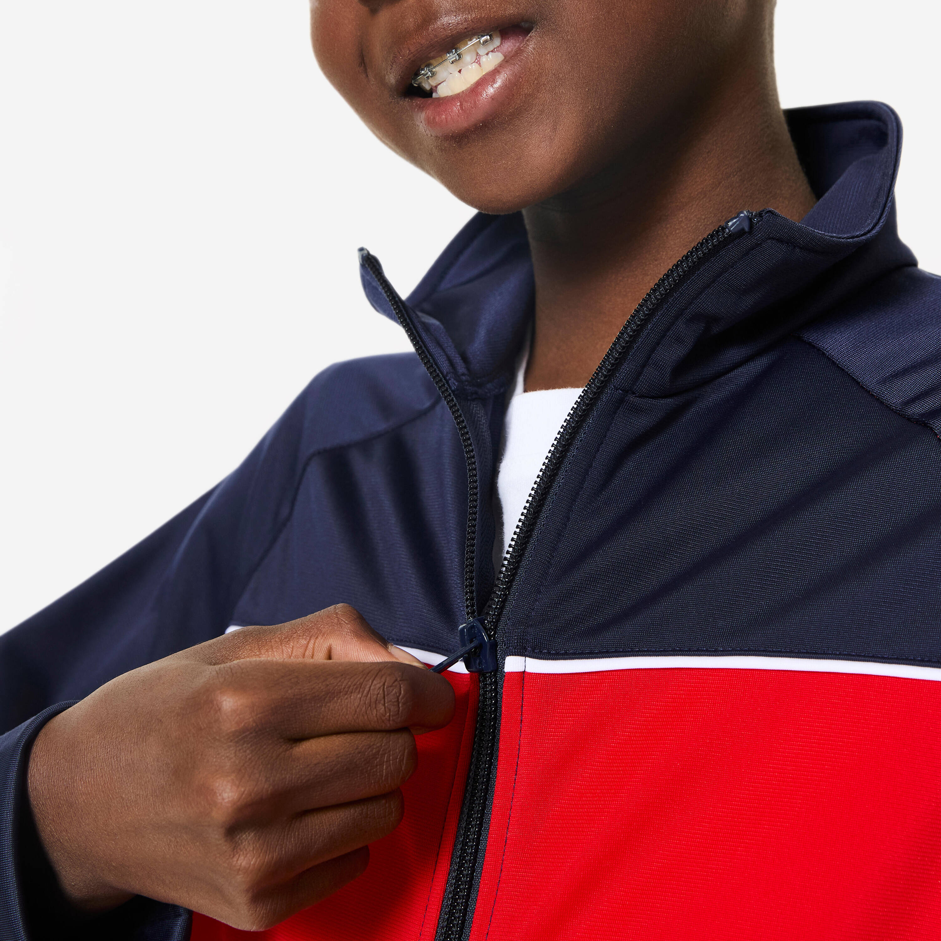 Kids' Two-Tone Tracksuit - Red/Blue -  4