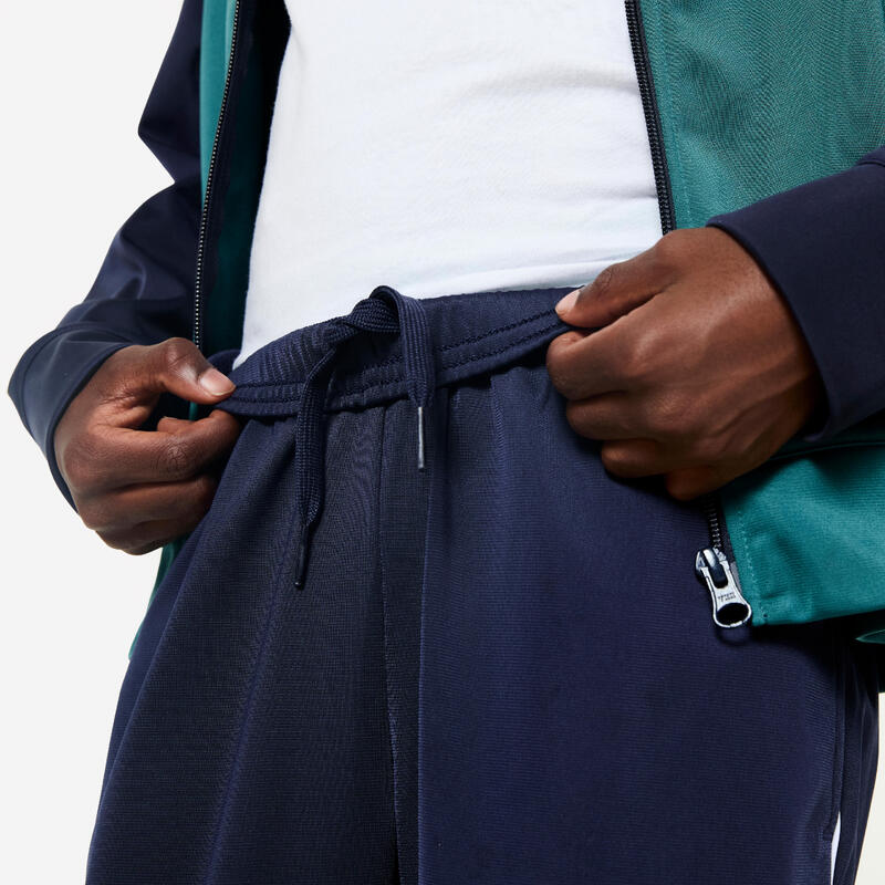 Survêtement bicolore enfant, vert et bleu