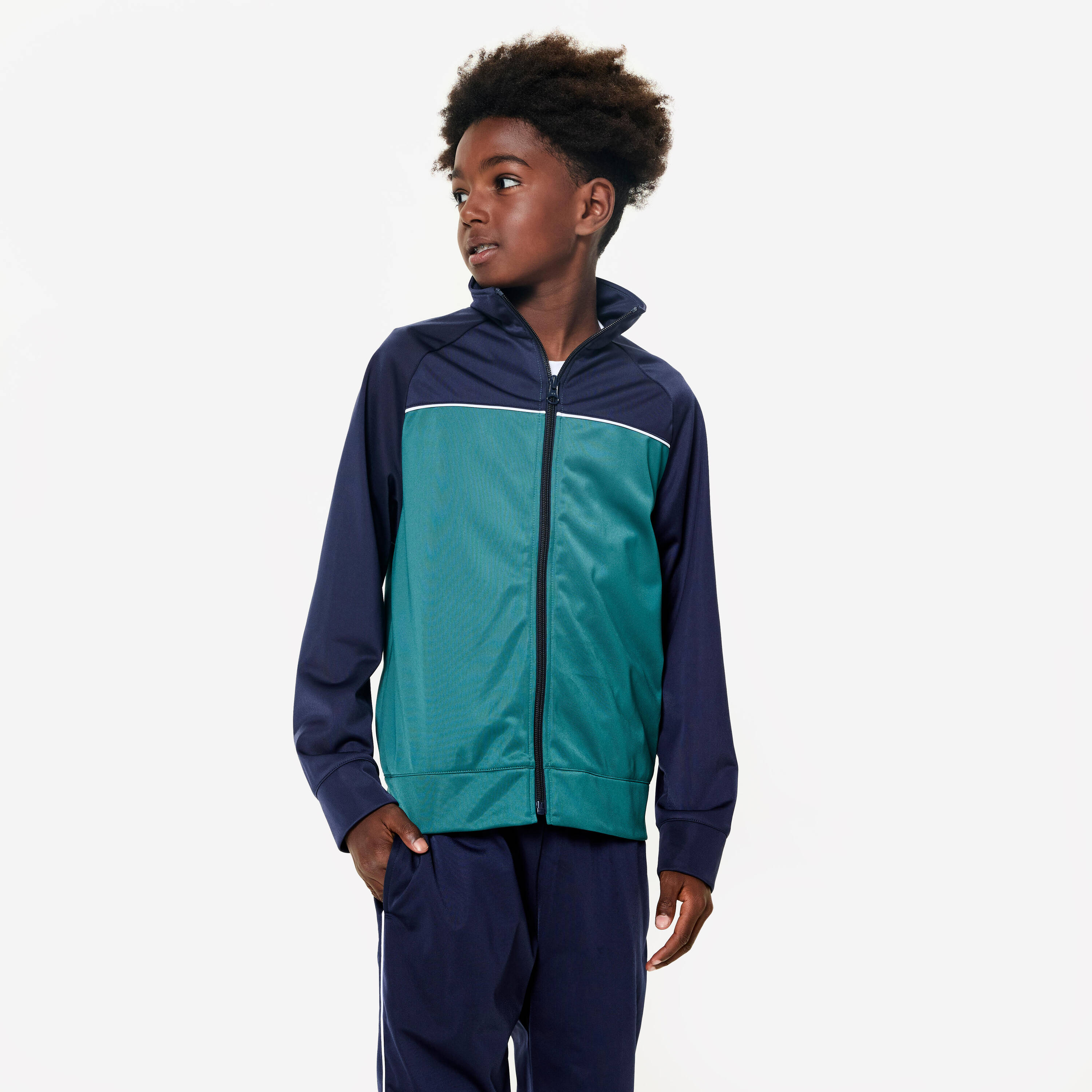 Kids' Two-Tone Tracksuit - Green/Blue -  3