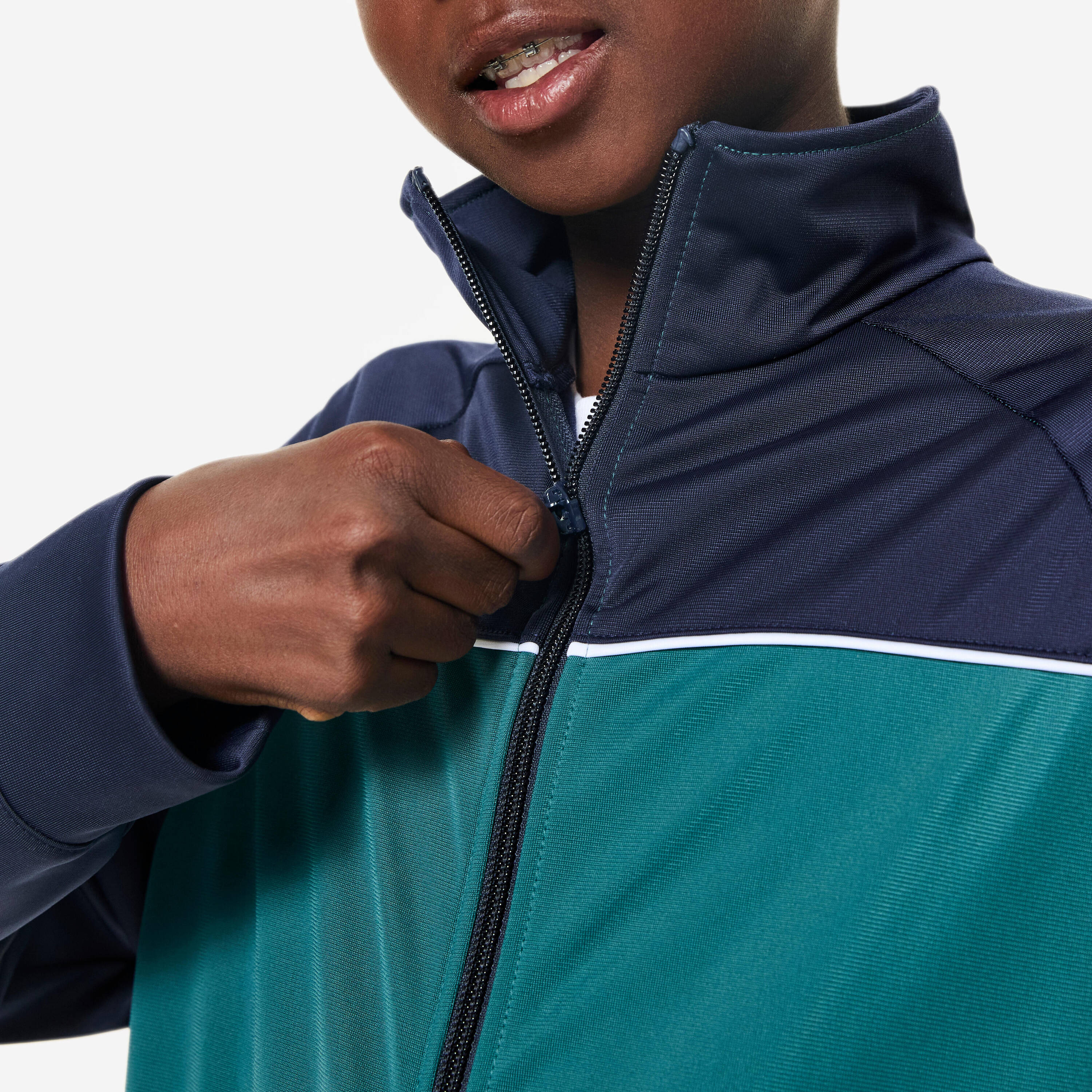 Kids' Two-Tone Tracksuit - Green/Blue -  4