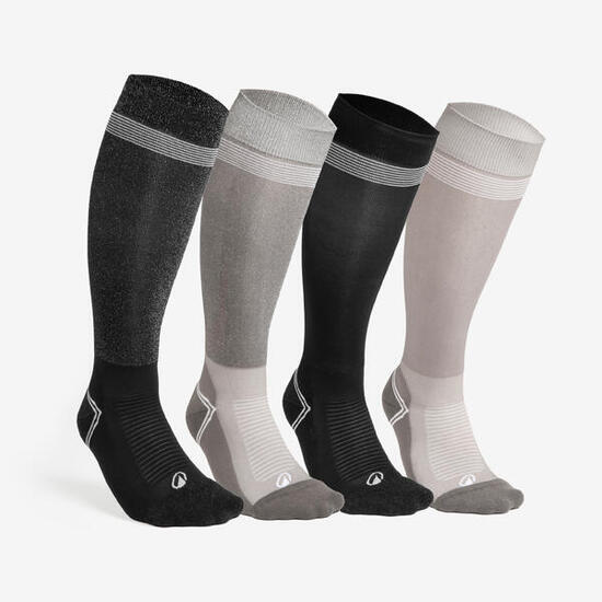 Chaussettes équitation adultes extra fines - noir et marron
LOT DE 4