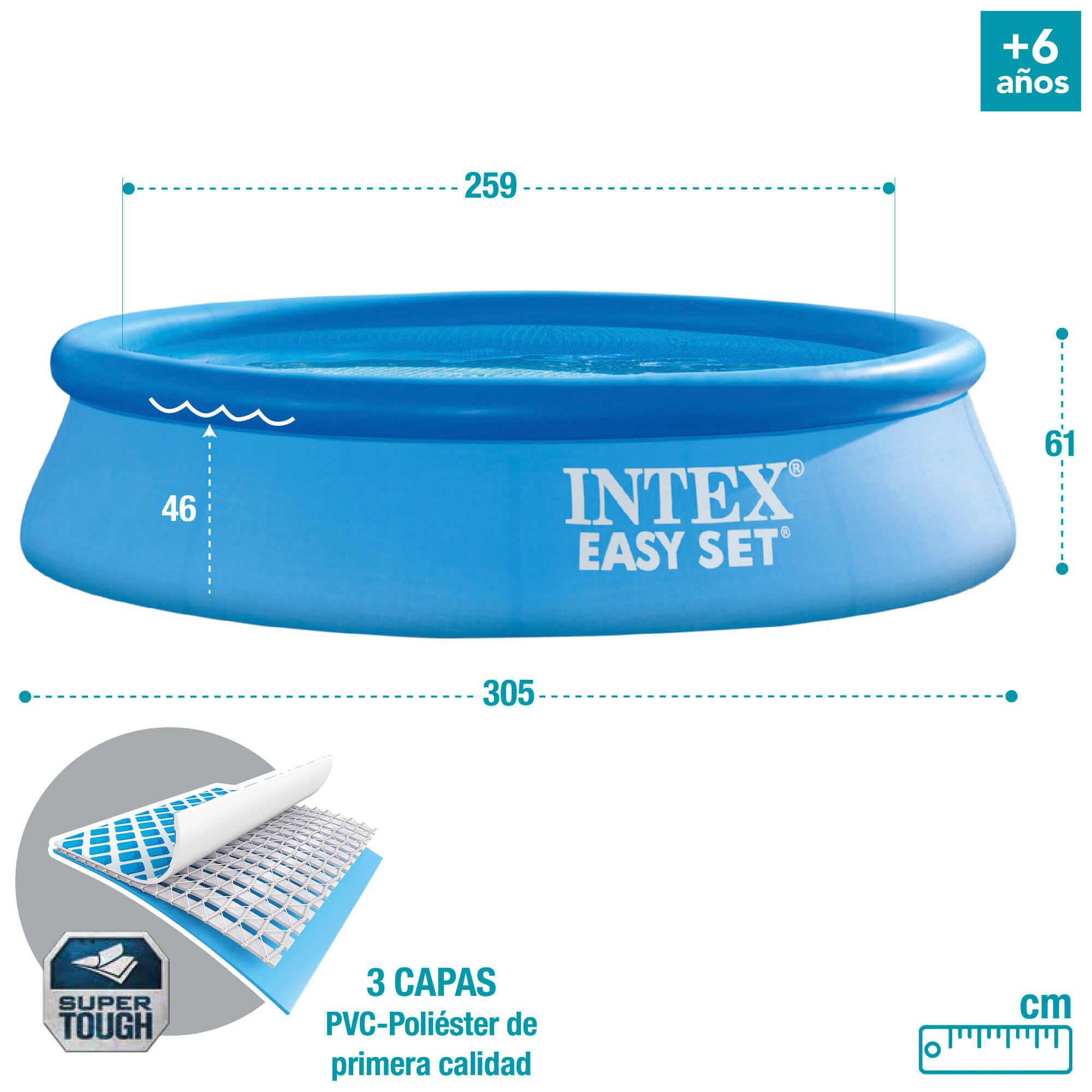 Piscina hinchable Easy Set INTEX - 305x61 cm - CD 2/4