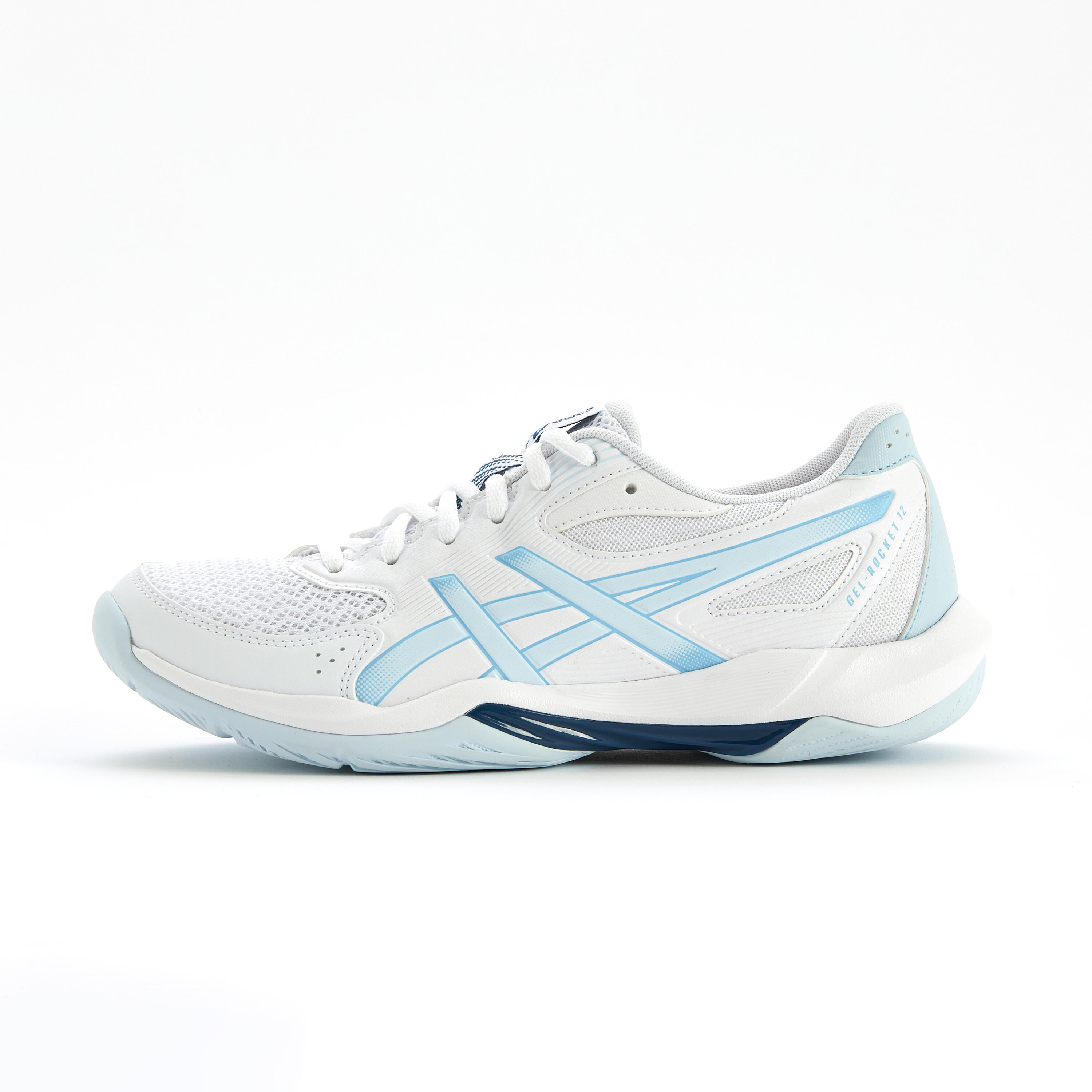 ASICS Chaussures pour Sport d'intérieur Femme, Gel Rocket 12 bleu blanc