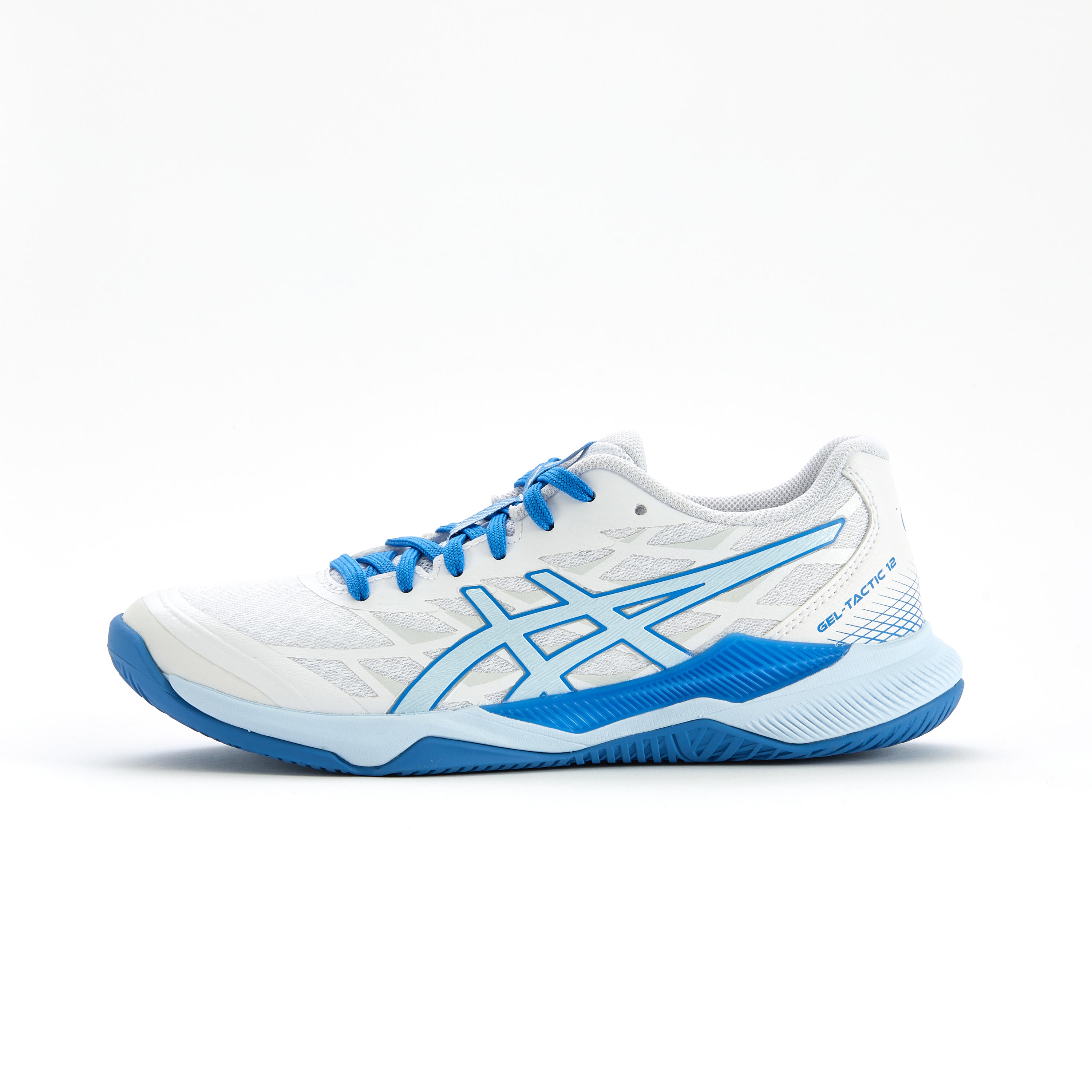 ASICS Women's Indoor Shoes Gel-Tactic 12 - White/Blue