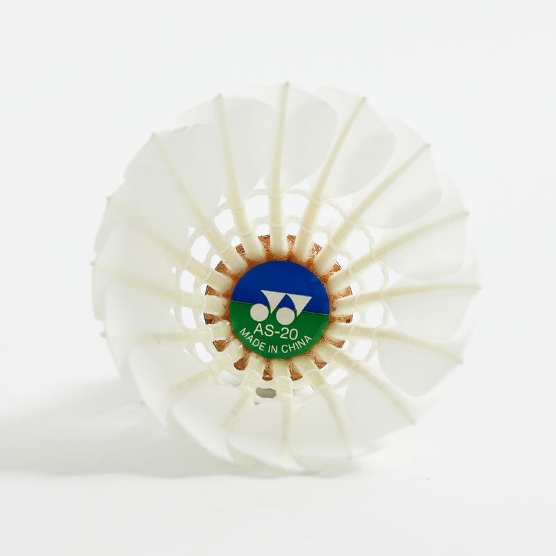 Lotka do badmintona z piór Yonex AS 20 x12 szybkość 77