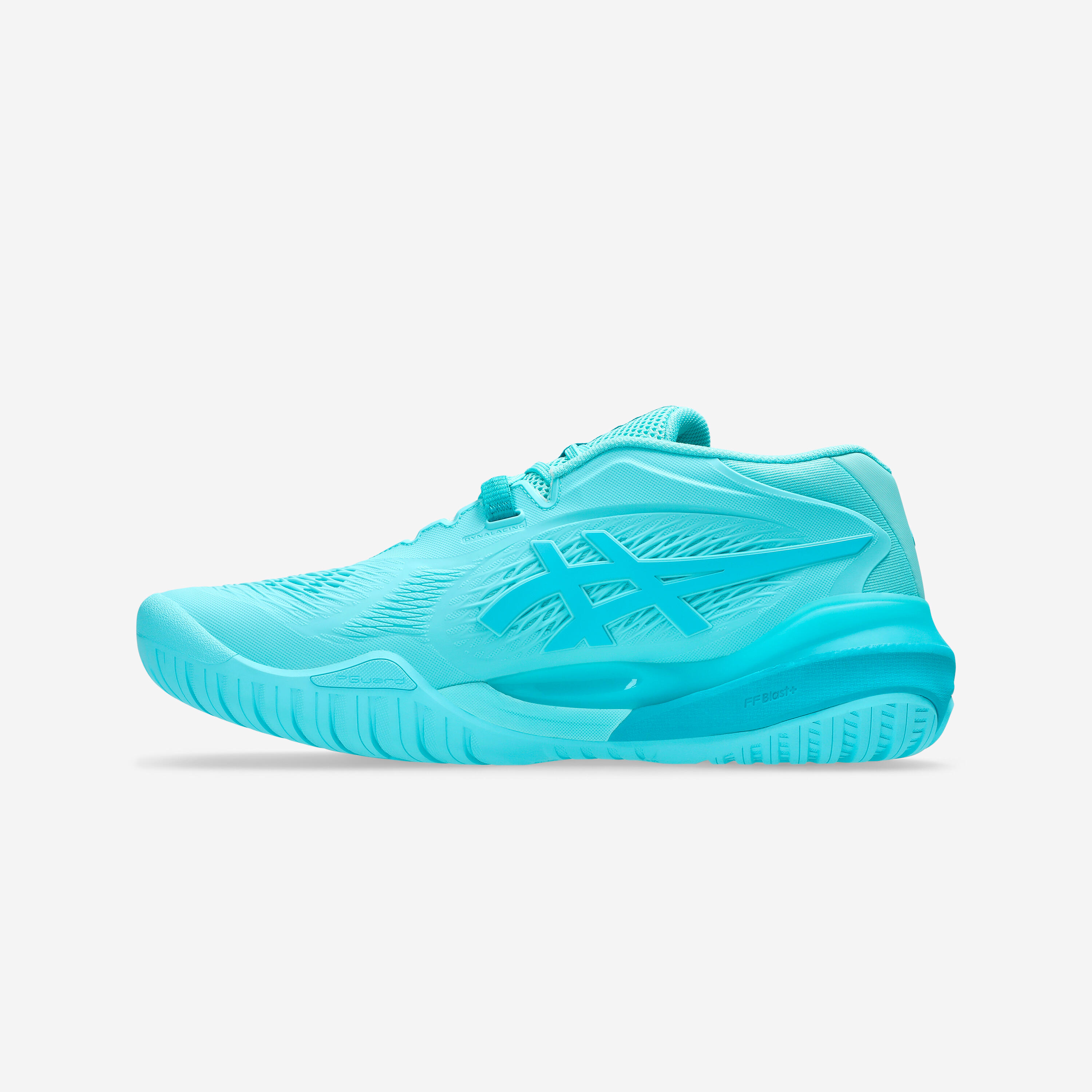Chaussures de tennis Homme Multicourt - Asics Gel Resolution X Bleu Fluo 3/4