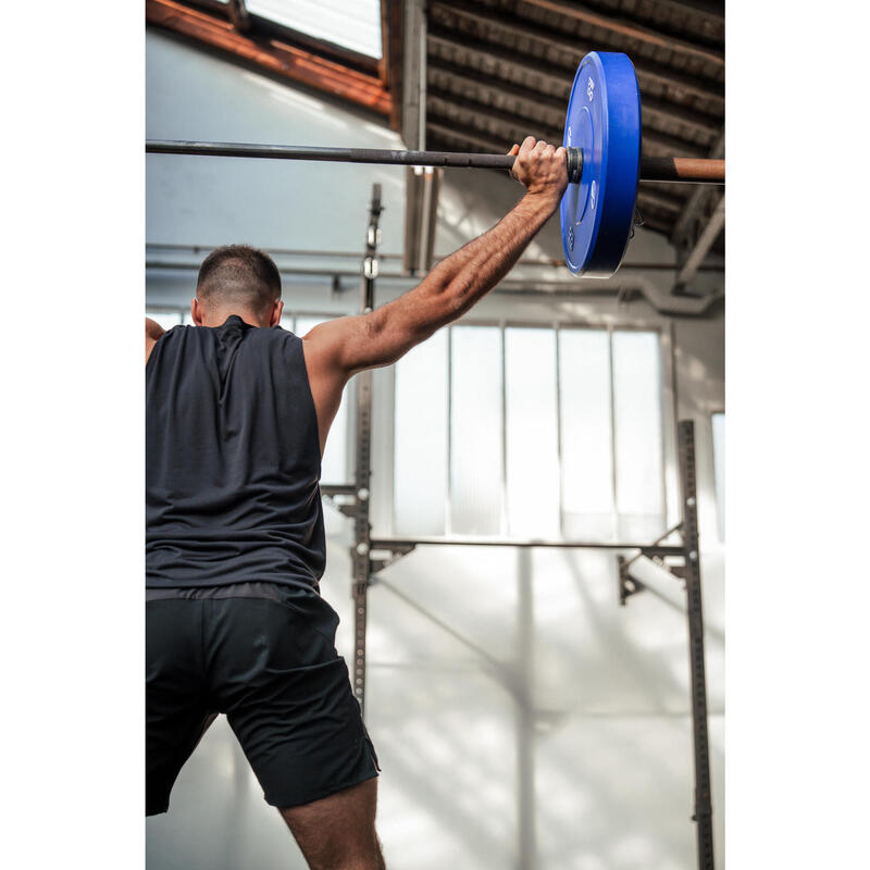 Maiou respirant cross training cu guler rotund Negru Bărbați