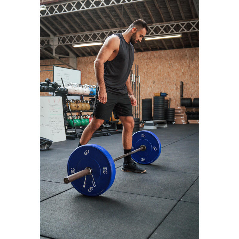 Maiou respirant cross training cu guler rotund Negru Bărbați