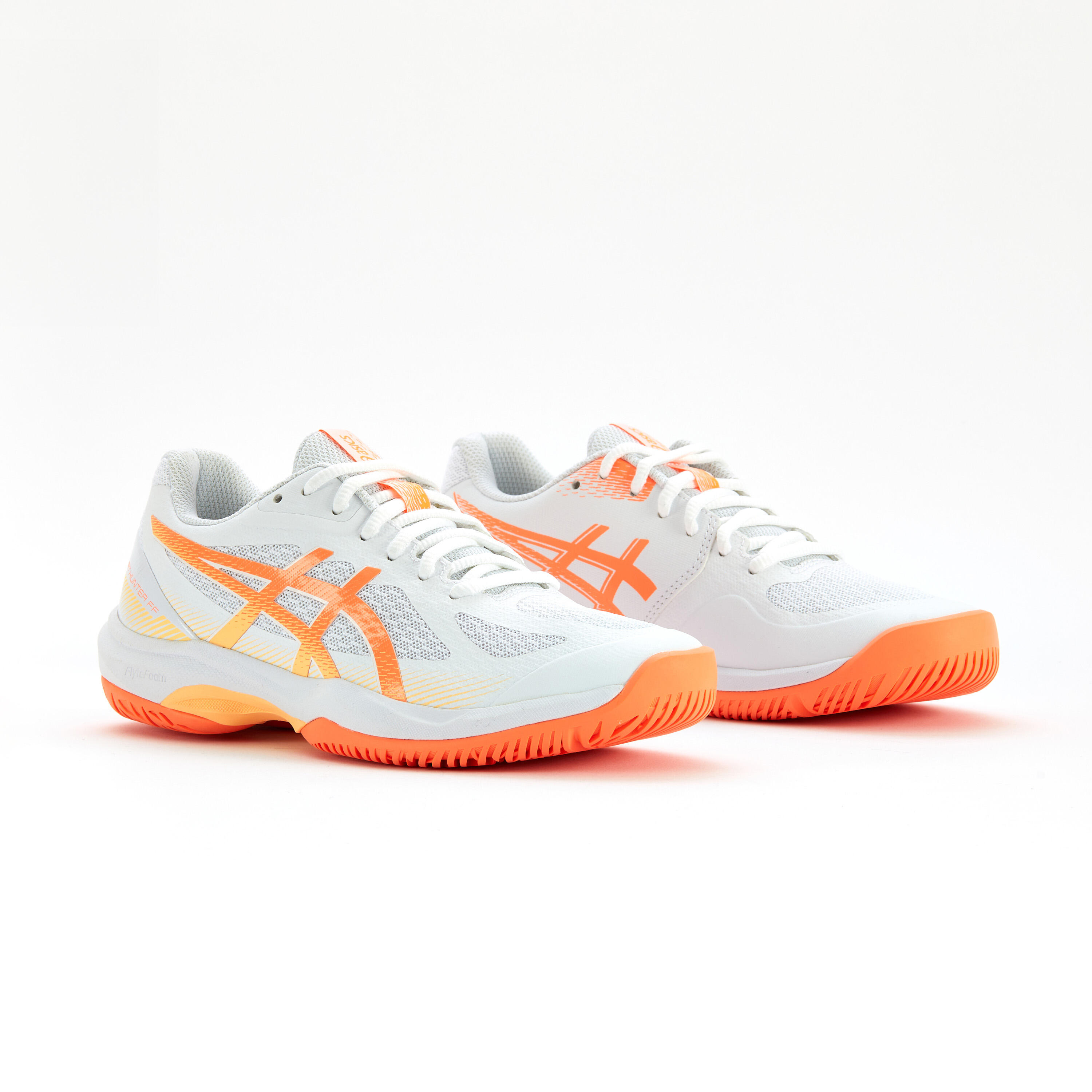 Chaussures pour Sport d'intérieur Femme, Gel Court Hunter 4 Blanc orange 2/5