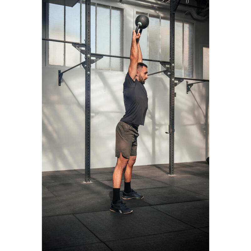 Tricou cross-training respirant slim Negru Bărbați