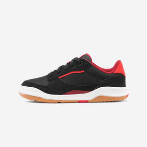 Zapatillas Deportivas Playventure City Niños Negro-Rojo Piel Cordones