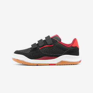 Zapatillas Deportivas Playventure City Niños Negro-Rojo Piel Velcro