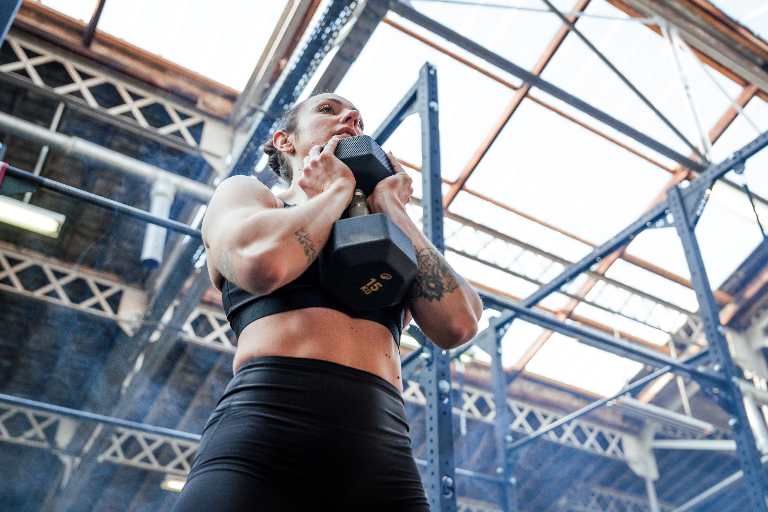 Haltère hexagonal d’entraînement fonctionnel et musculation, 15 kg 6/10