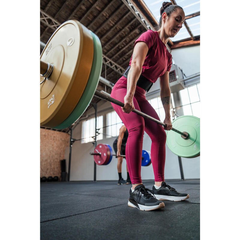 Colanți cu talie înaltă Fitness Roșu Damă