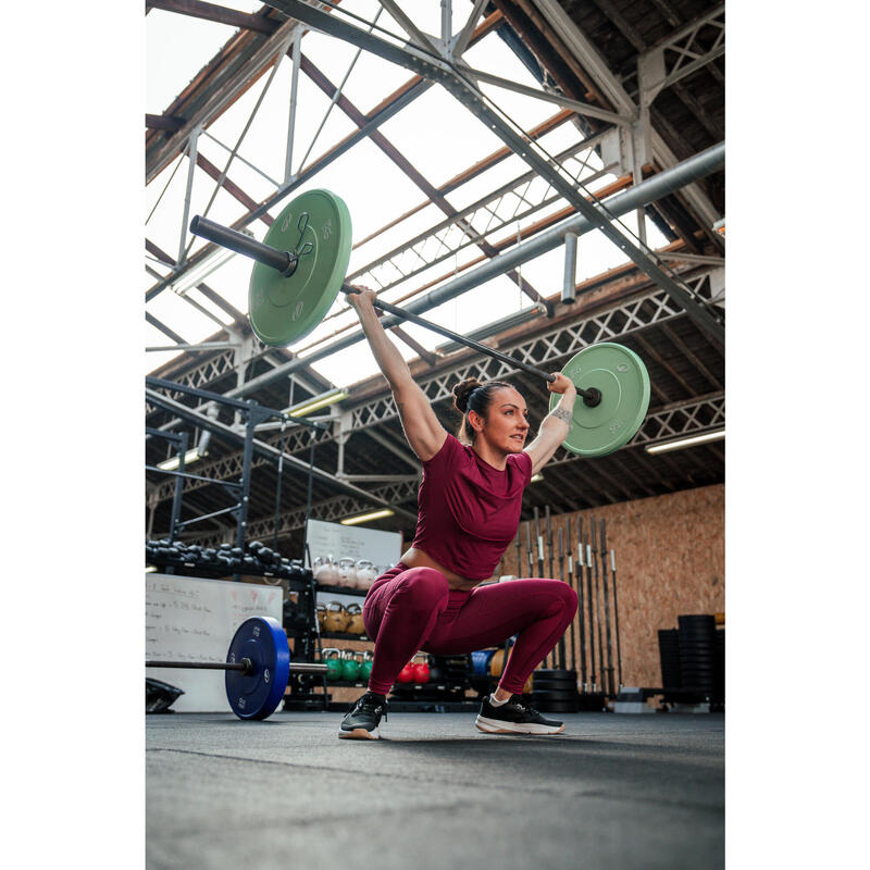 Colanți cu talie înaltă Fitness Roșu Damă