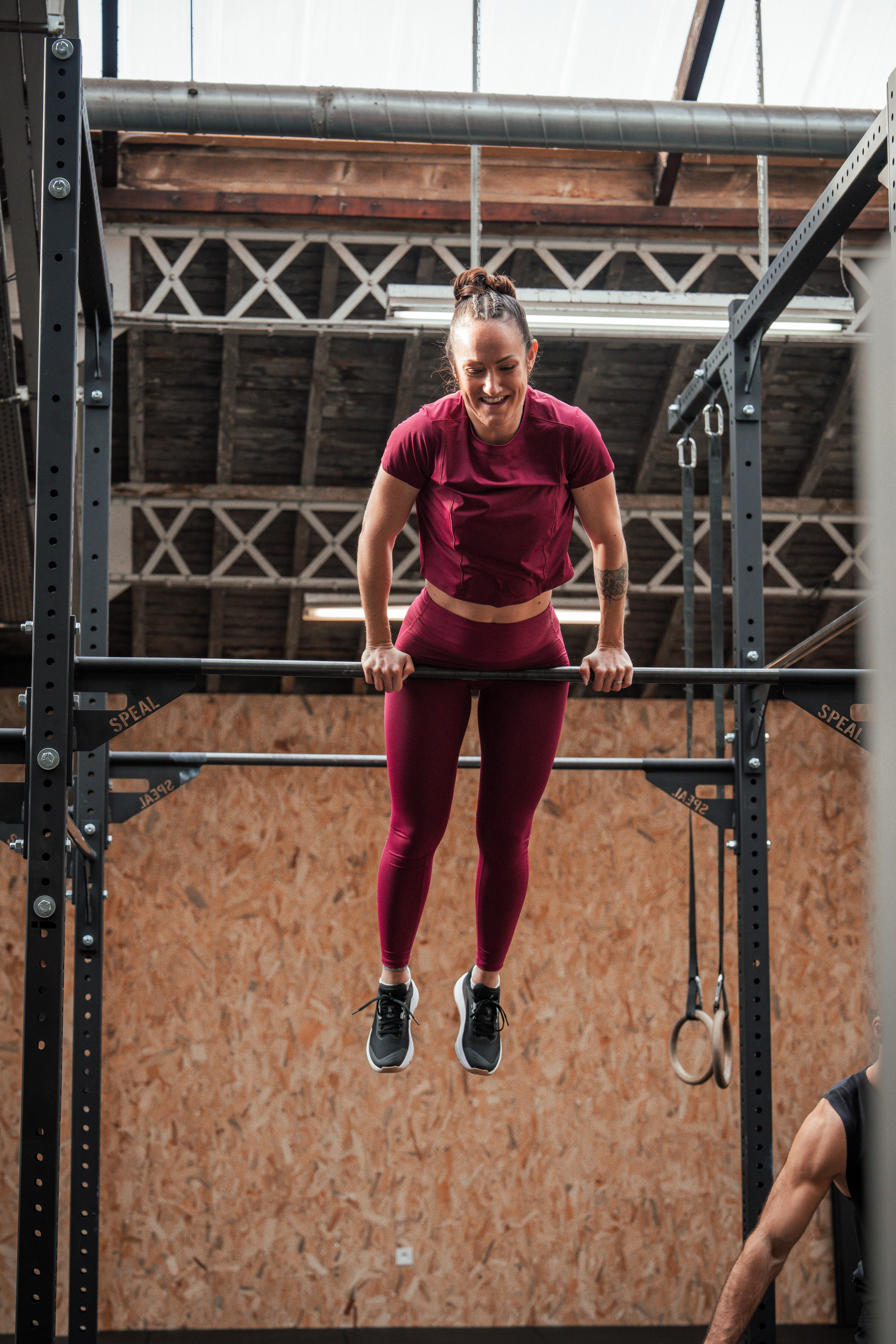 Damen High Waist Fitness Leggings, Rot 15/15