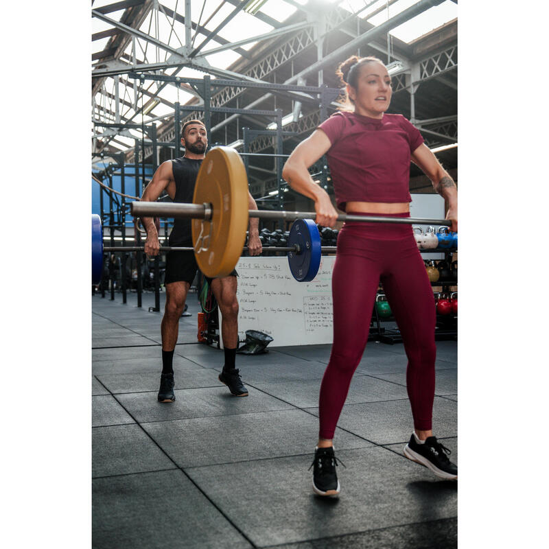 Colanți cu talie înaltă Fitness Roșu Damă
