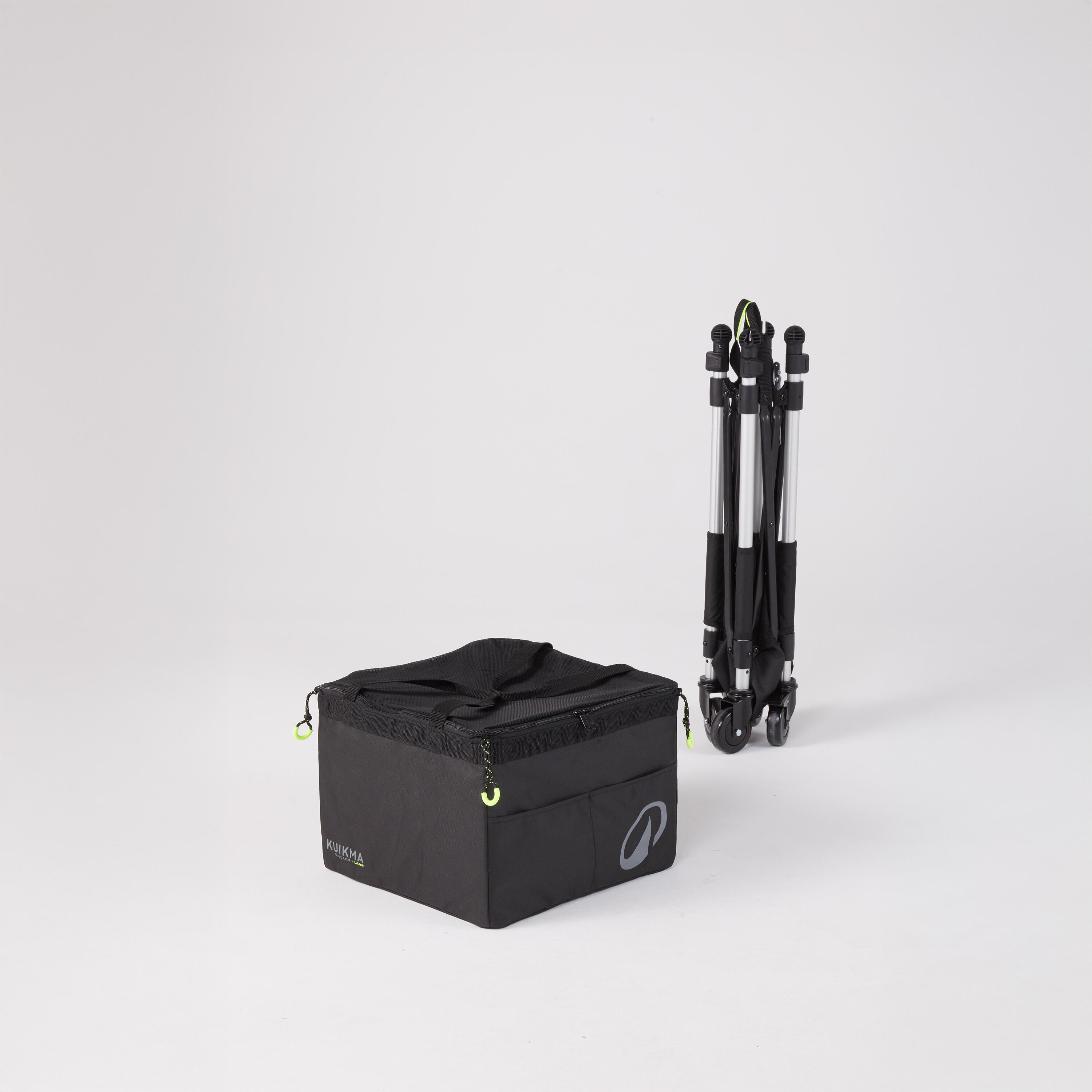 Adjustable Rolling Tennis and Padel Ball Cart - Black - KUIKMA