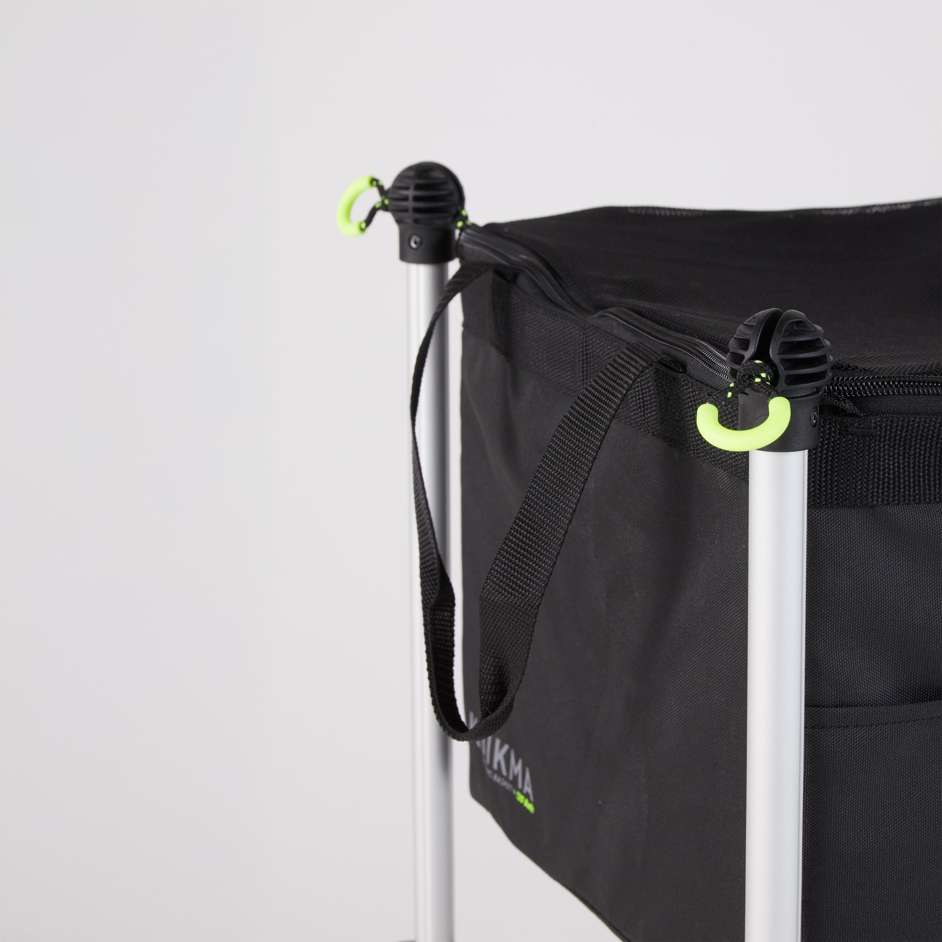 Adjustable Rolling Tennis and Padel Ball Cart - Black 3/8