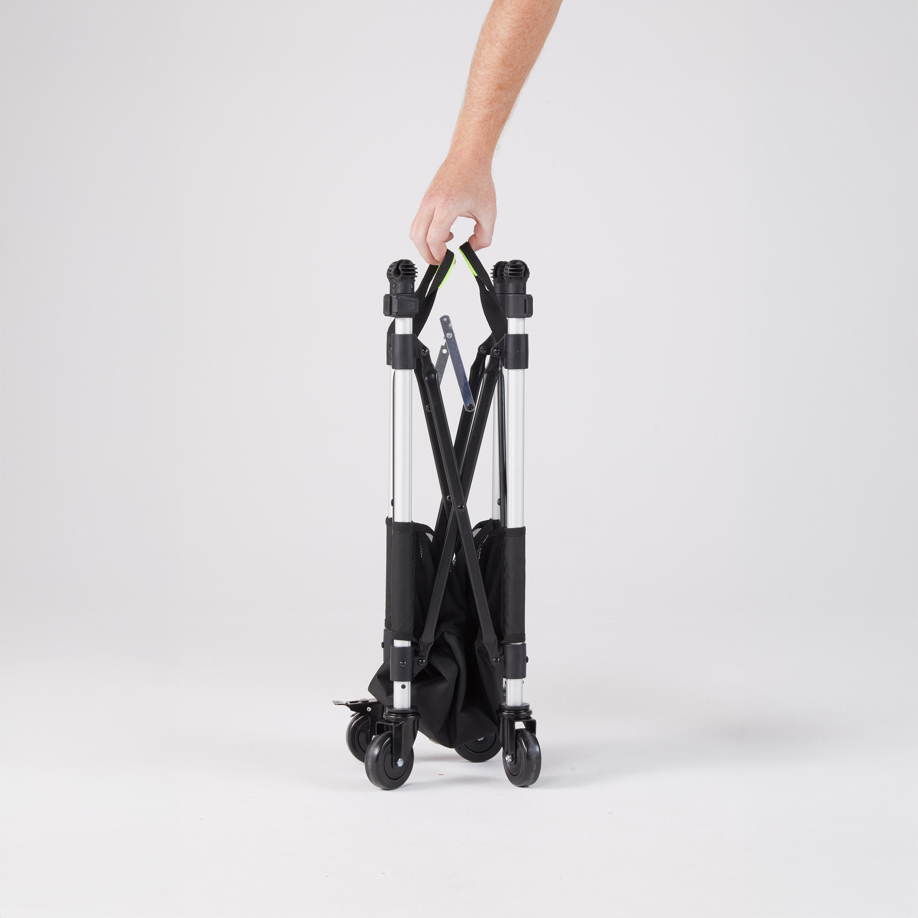 Adjustable Rolling Tennis and Padel Ball Cart - Black 7/8