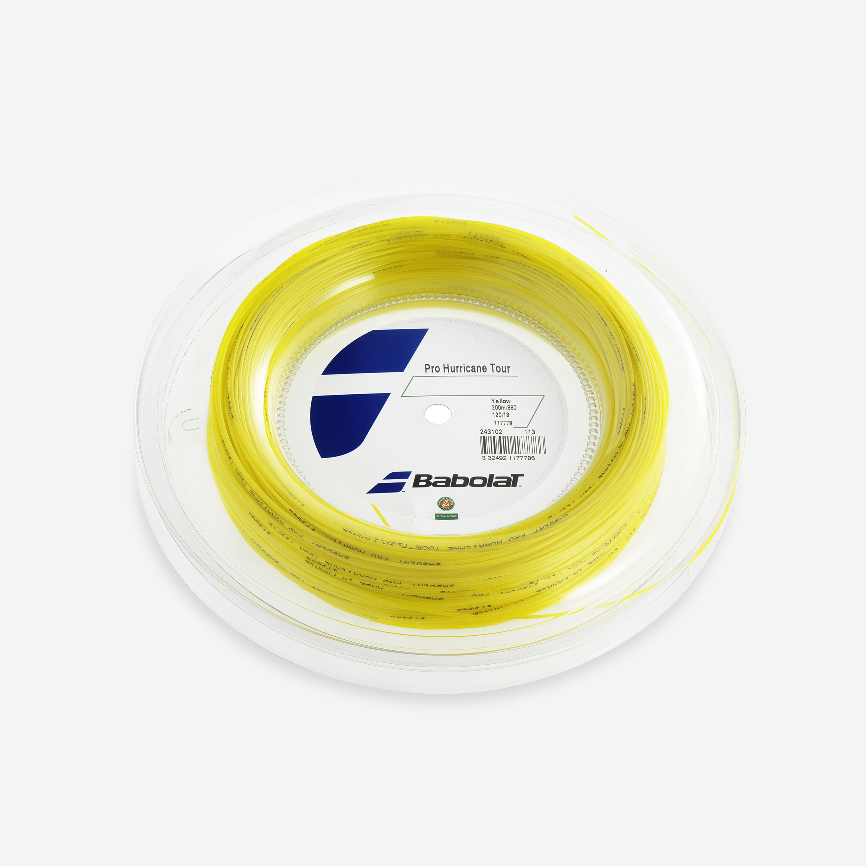 Bobine de cordage tennis monofilament rpm hurricane jaune 1.25mm 200m - Tennis - Babolat- Clubs - Entreprises - Collectivités - Associations