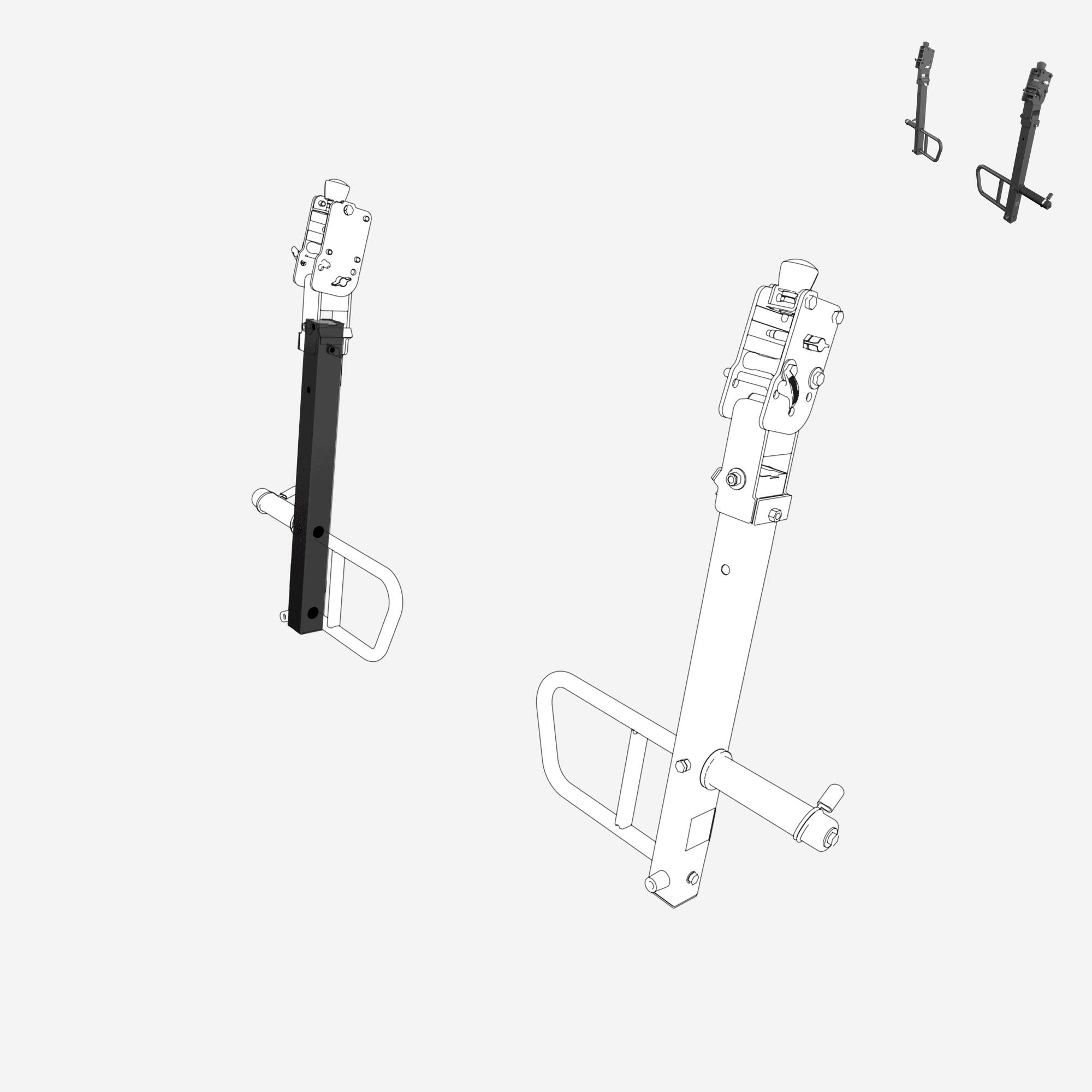 Bras gauche, pièce détachée jammer arms pour rack musculation 4/6