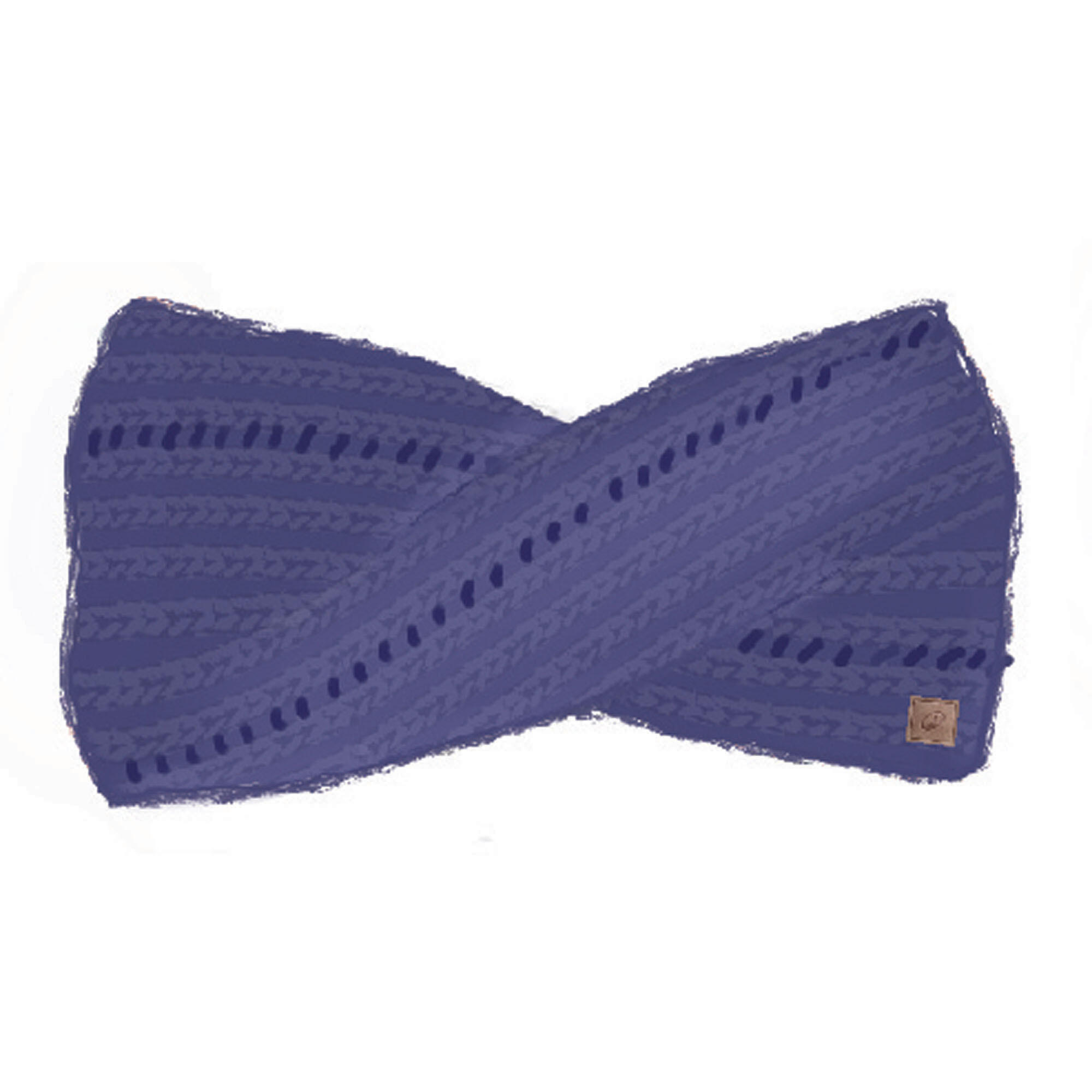 WEDZE Women’s twisted headband, WAVY 500 - Purple