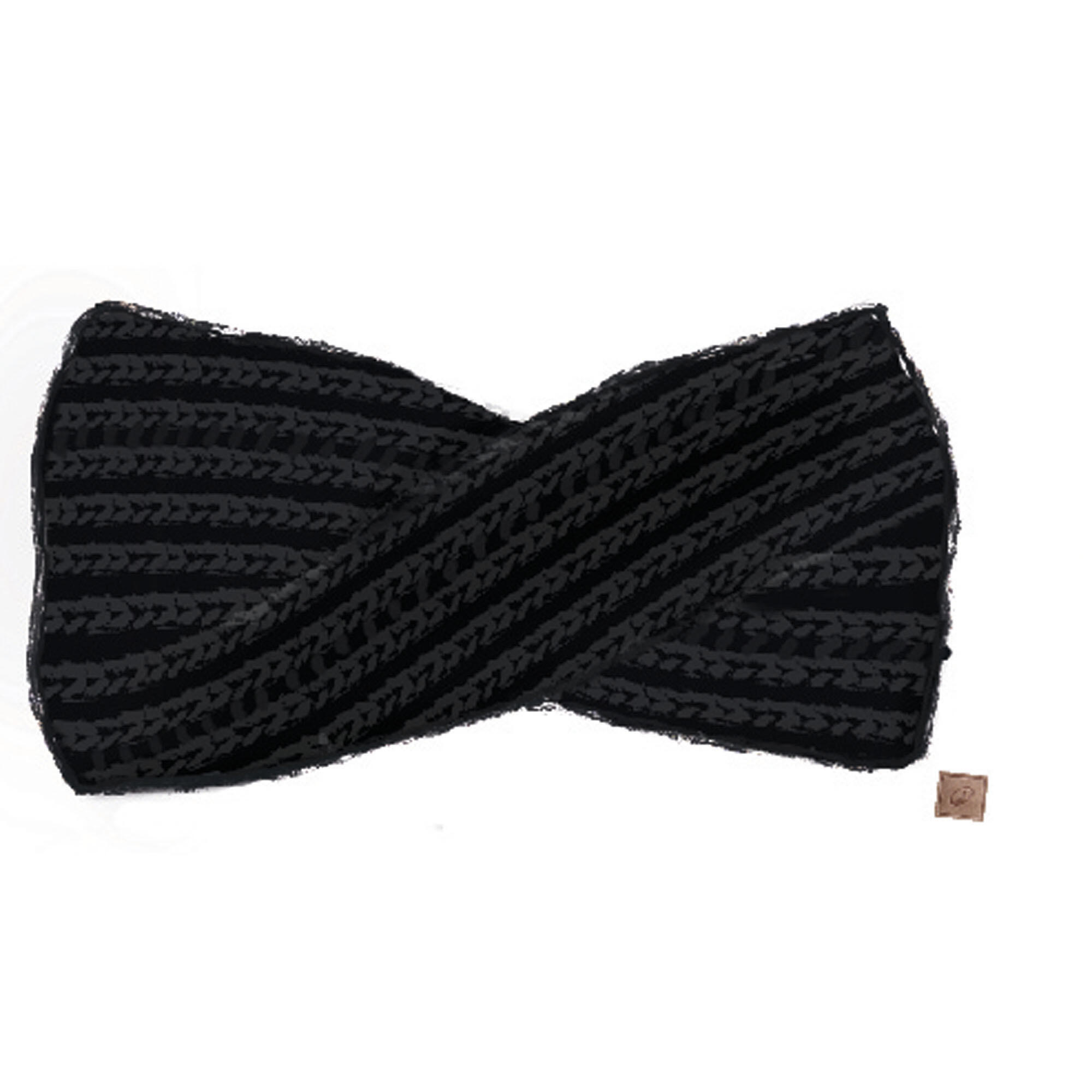 WEDZE Women’s twisted headband, WAVY 500 - Black
