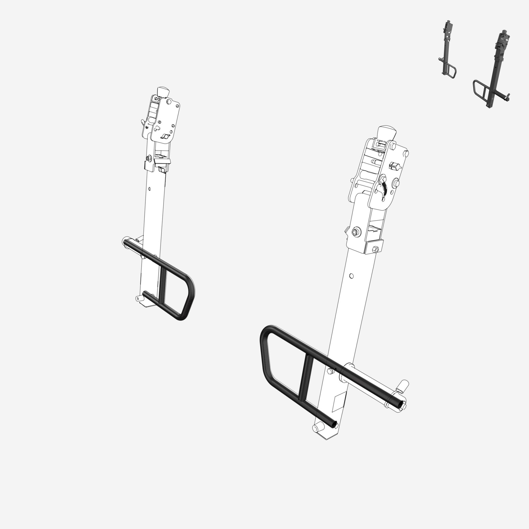 Poignée gauche ou droite, pièce détachée jammer arms pour rack musculation 3/5
