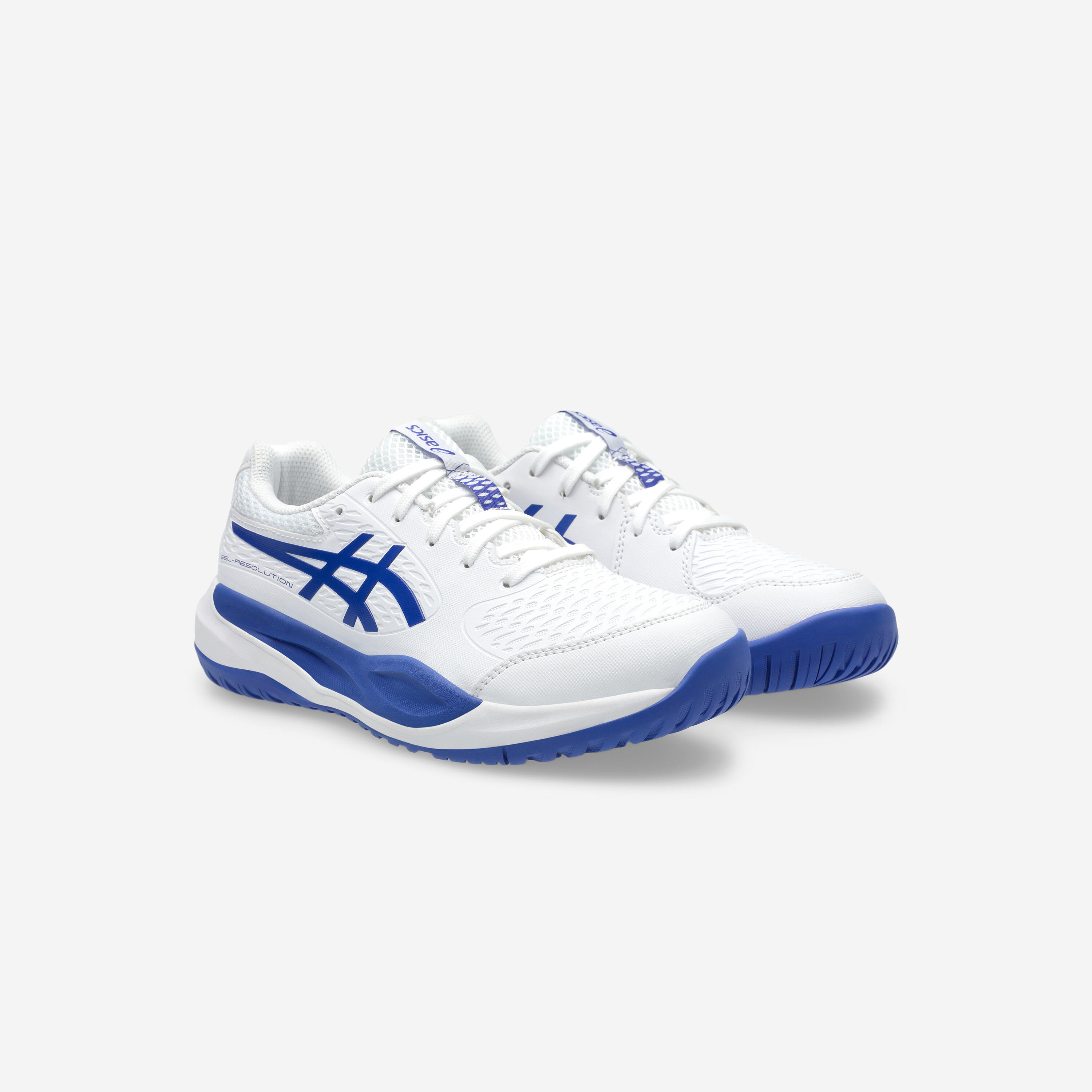 Chaussures de tennis enfant Multicourt -Asics Gel Resolution X Blanc bleu 2/7