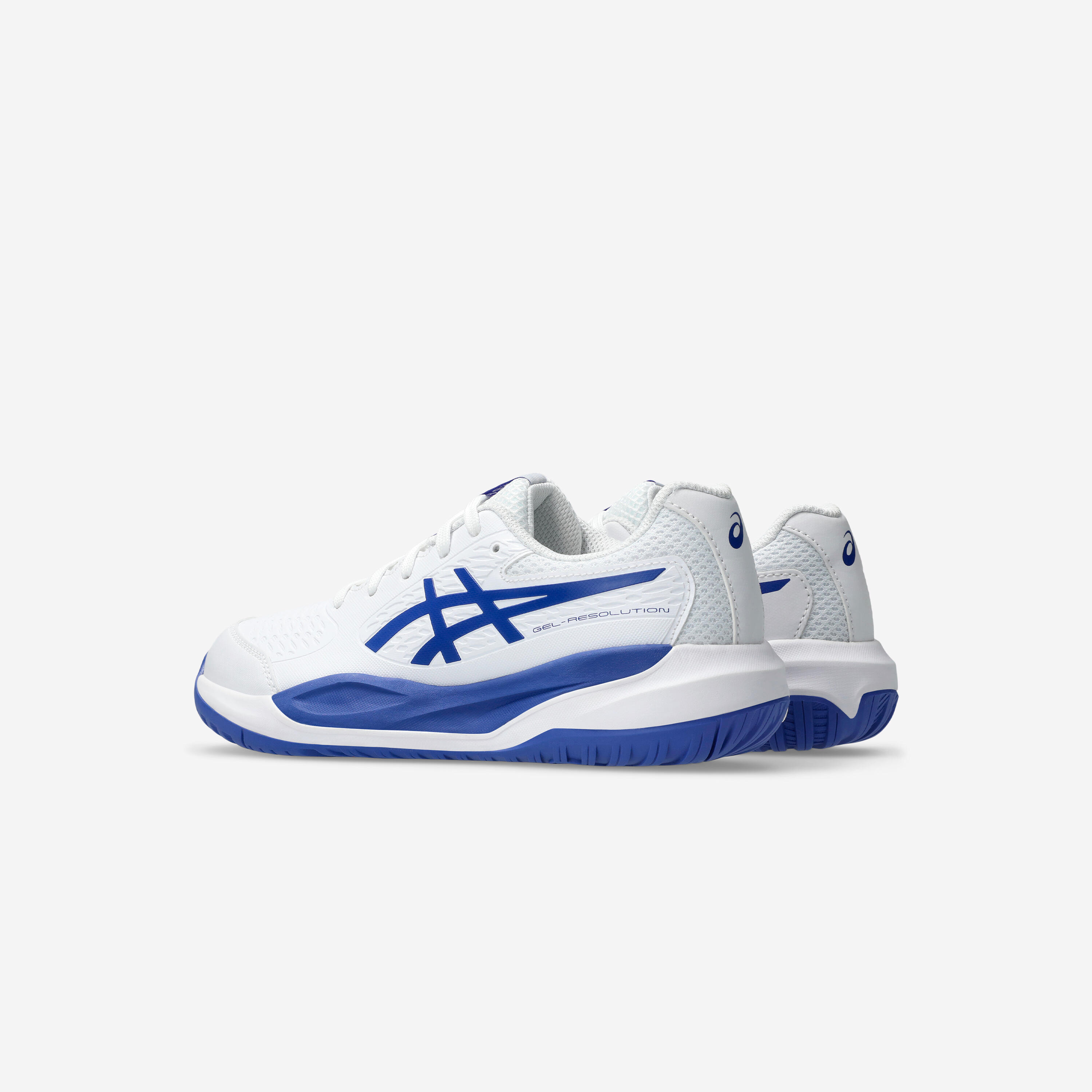 Chaussures de tennis enfant Multicourt -Asics Gel Resolution X Blanc bleu 7/7