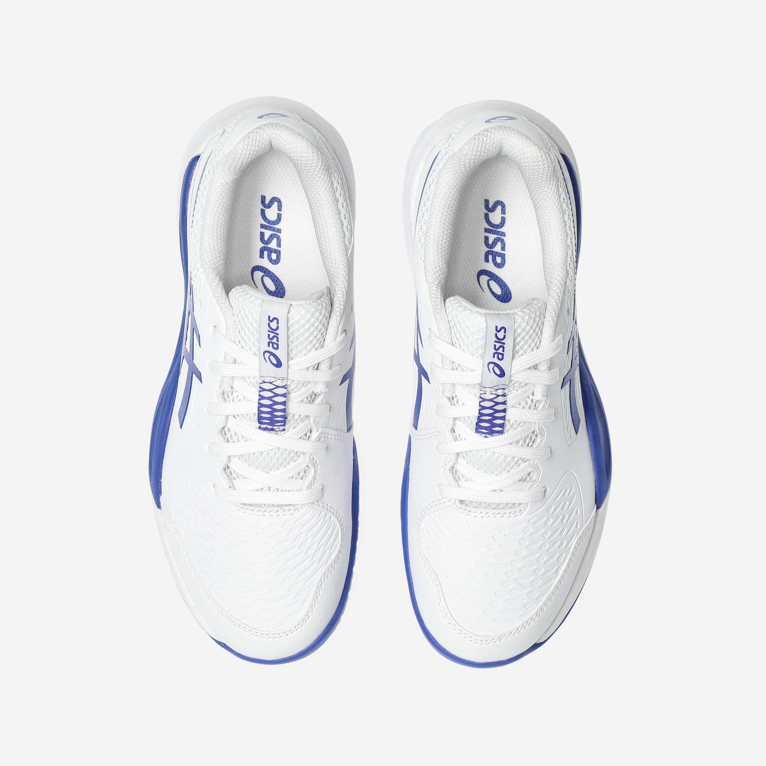 Chaussures de tennis enfant Multicourt -Asics Gel Resolution X Blanc bleu 6/7