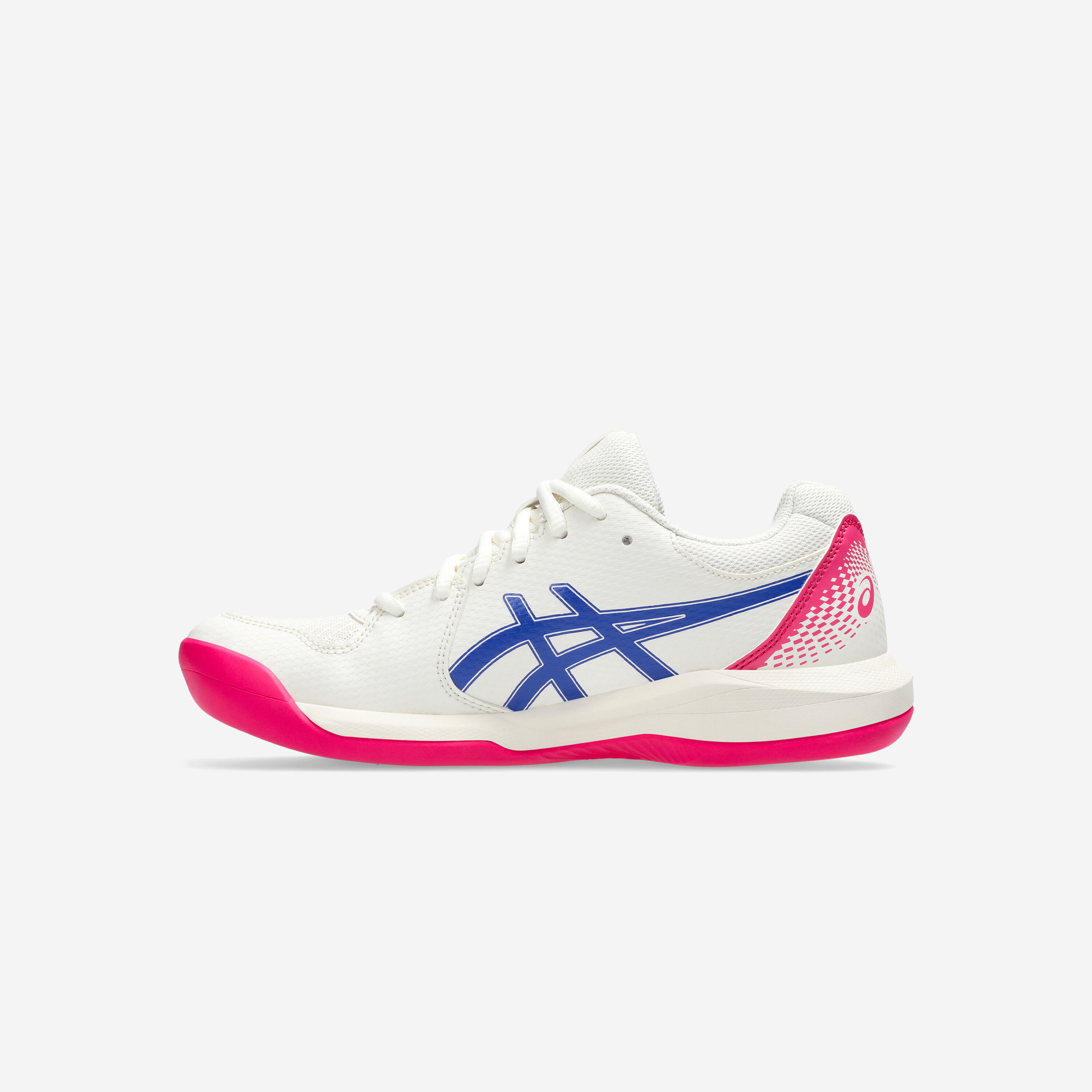 Tennisschuhe für Teppichböden – Herren – Gel Dedicate 8 – weiss rosa blau 5/7