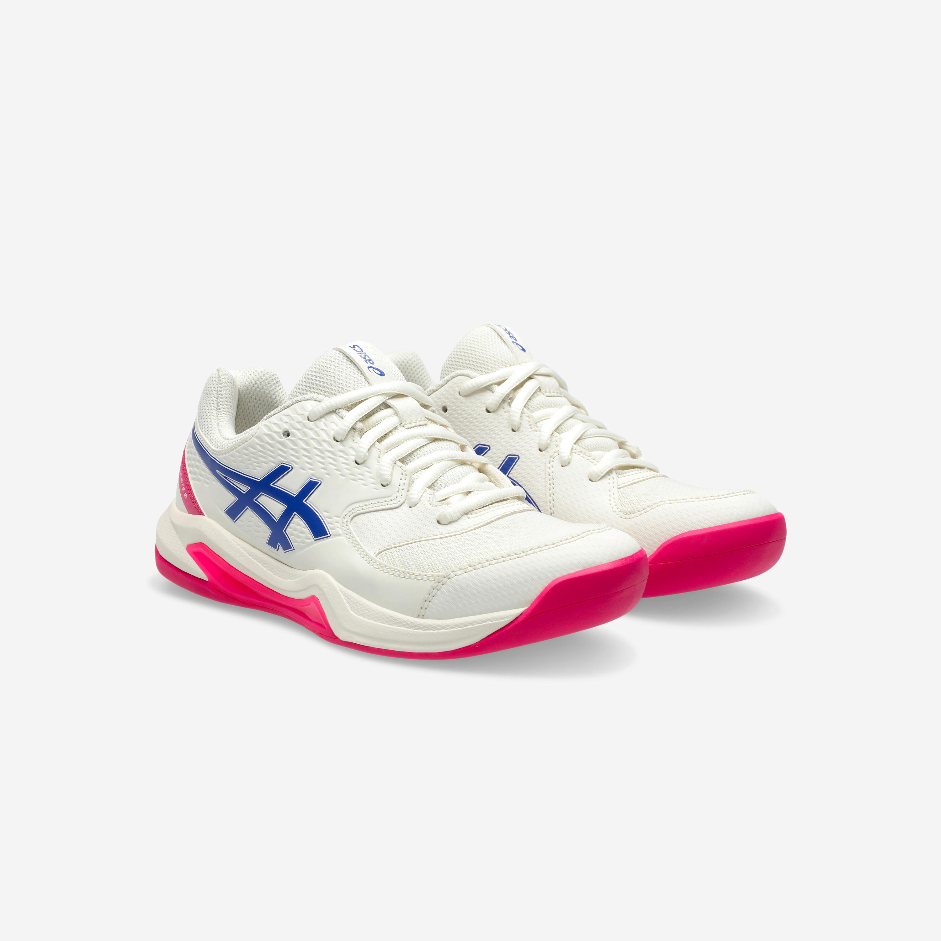 Tennisschuhe für Teppichböden – Herren – Gel Dedicate 8 – weiss rosa blau 2/7