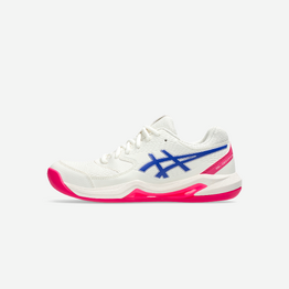 Chaussures de Tennis moquette femme - Gel Dedicate 8 blanc rose bleu