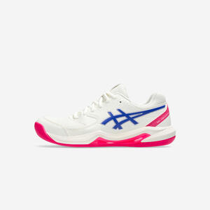 Zapatillas de Tenis moqueta mujer - Gel Dedicate 8 blanco rosa azul