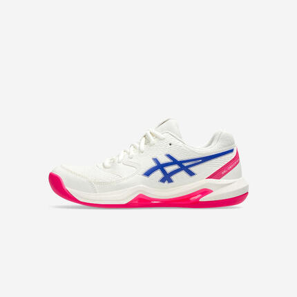 Zapatillas de Tenis moqueta mujer - Gel Dedicate 8 blanco rosa azul