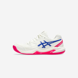 Chaussures de Tennis moquette femme - Gel Dedicate 8 blanc rose bleu