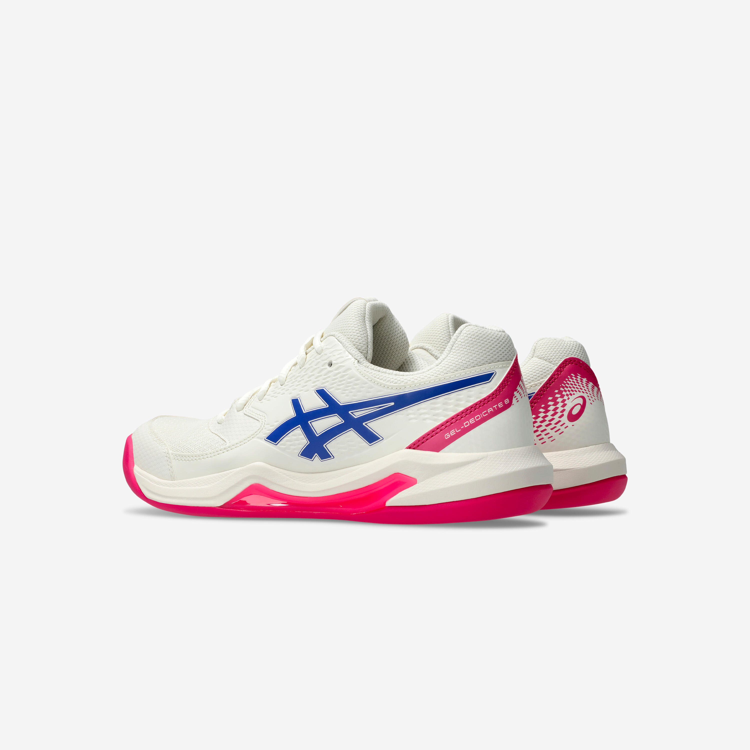 Tennisschuhe für Teppichböden – Herren – Gel Dedicate 8 – weiss rosa blau 7/7