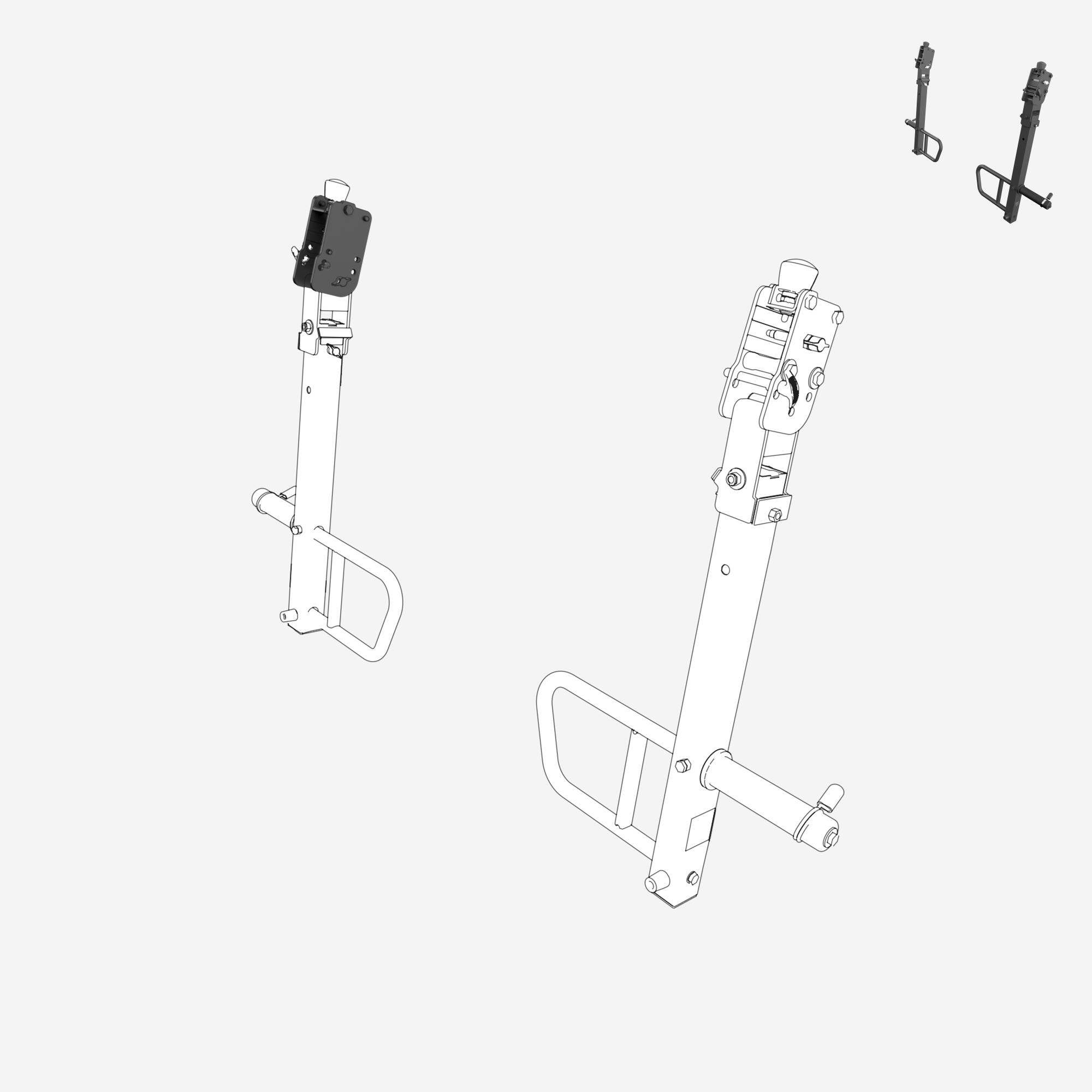 Plaque de raccord gauche, pièce détachée jammer arms pour rack musculation 2/4