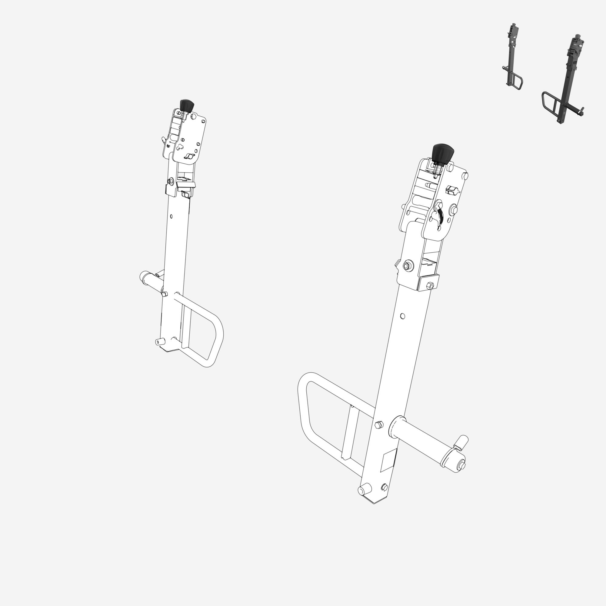 Goupille pull & turn, pièce détachée jammer arms pour rack musculation 3/5