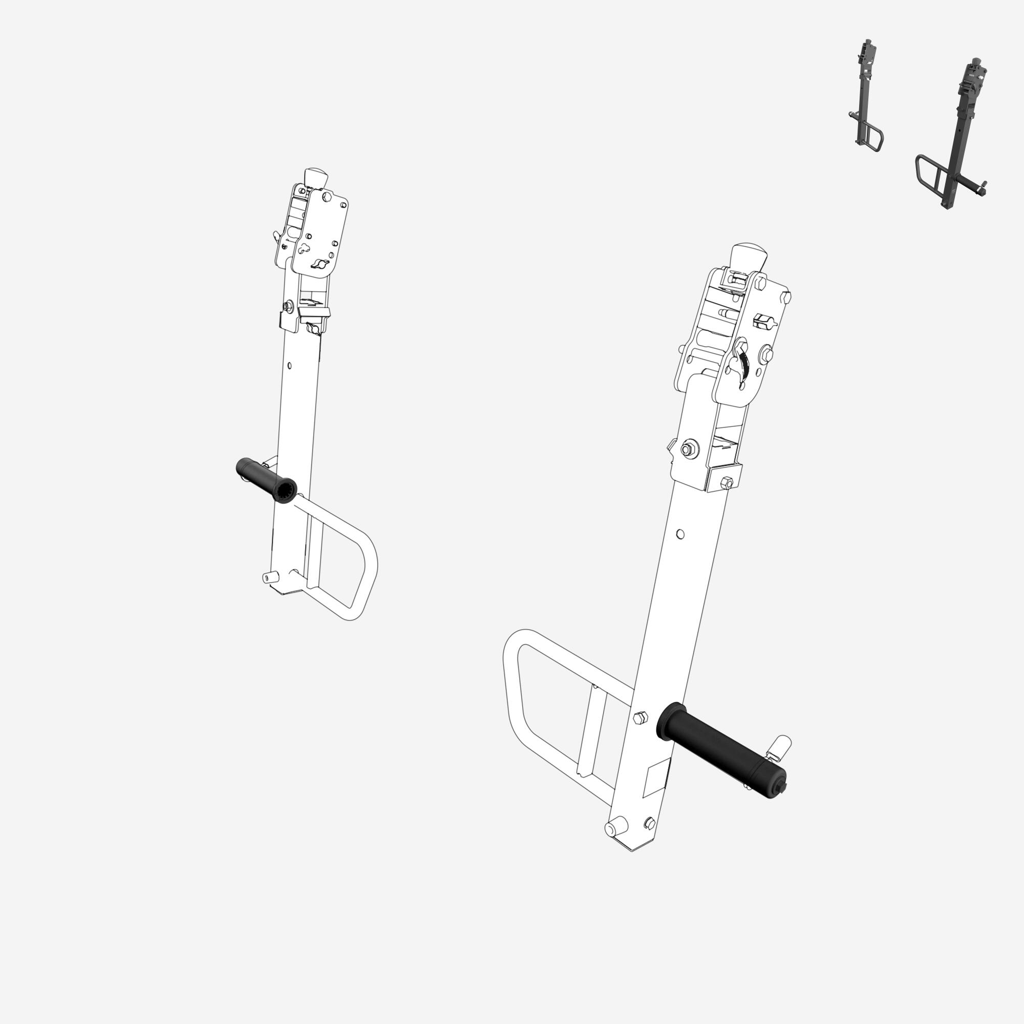 Adaptateur disc vissé 28/50 mm, pièce détachée jammer arms pour rack musculation 4/6