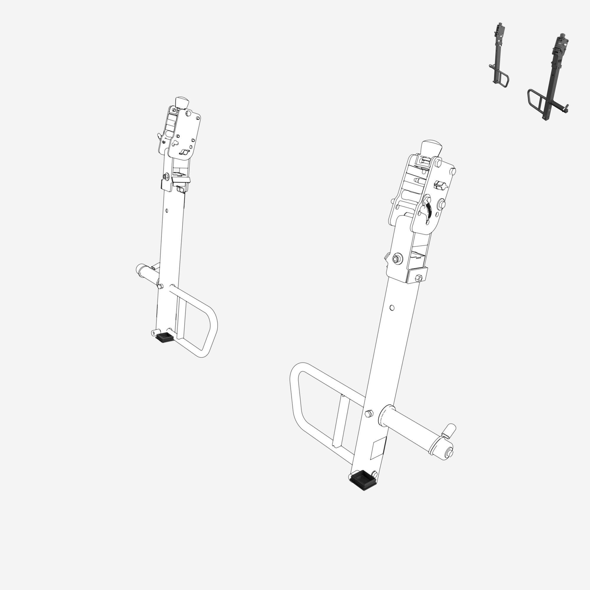 Embout, pièce détachée jammer arms pour rack musculation 2/4