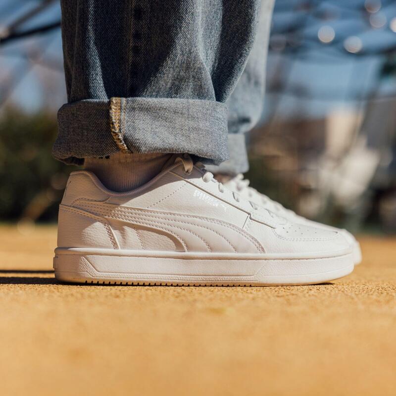 Încălțăminte cu șireturi Educație fizică PUMA CAVEN 2.0 Alb Copii 